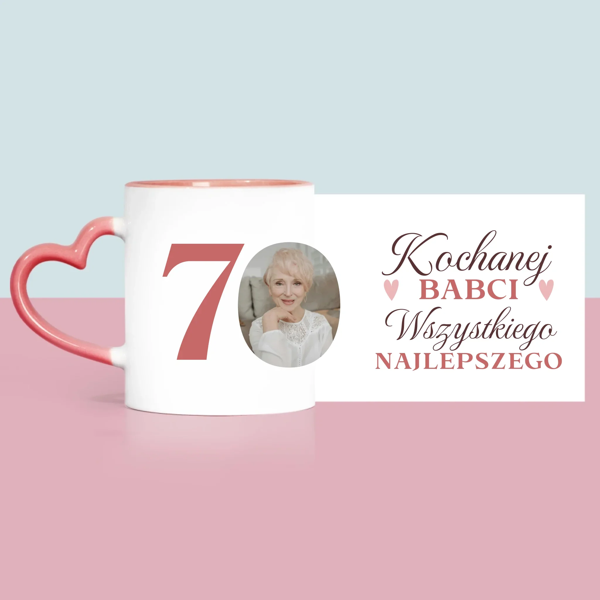 Zdjęcie I Podpis: Kochanej Babci Wszystkiego Najlepszego - Kubek z Nadrukiem - Image 10