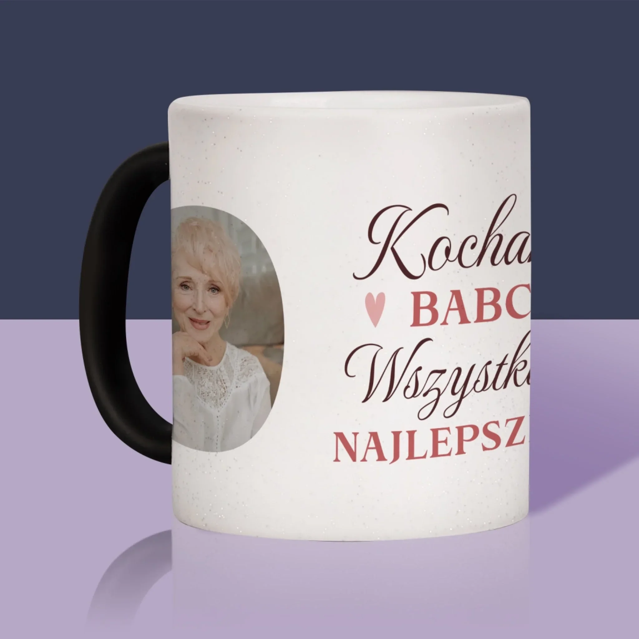 Zdjęcie I Podpis: Kochanej Babci Wszystkiego Najlepszego - Kubek z Nadrukiem - Image 12
