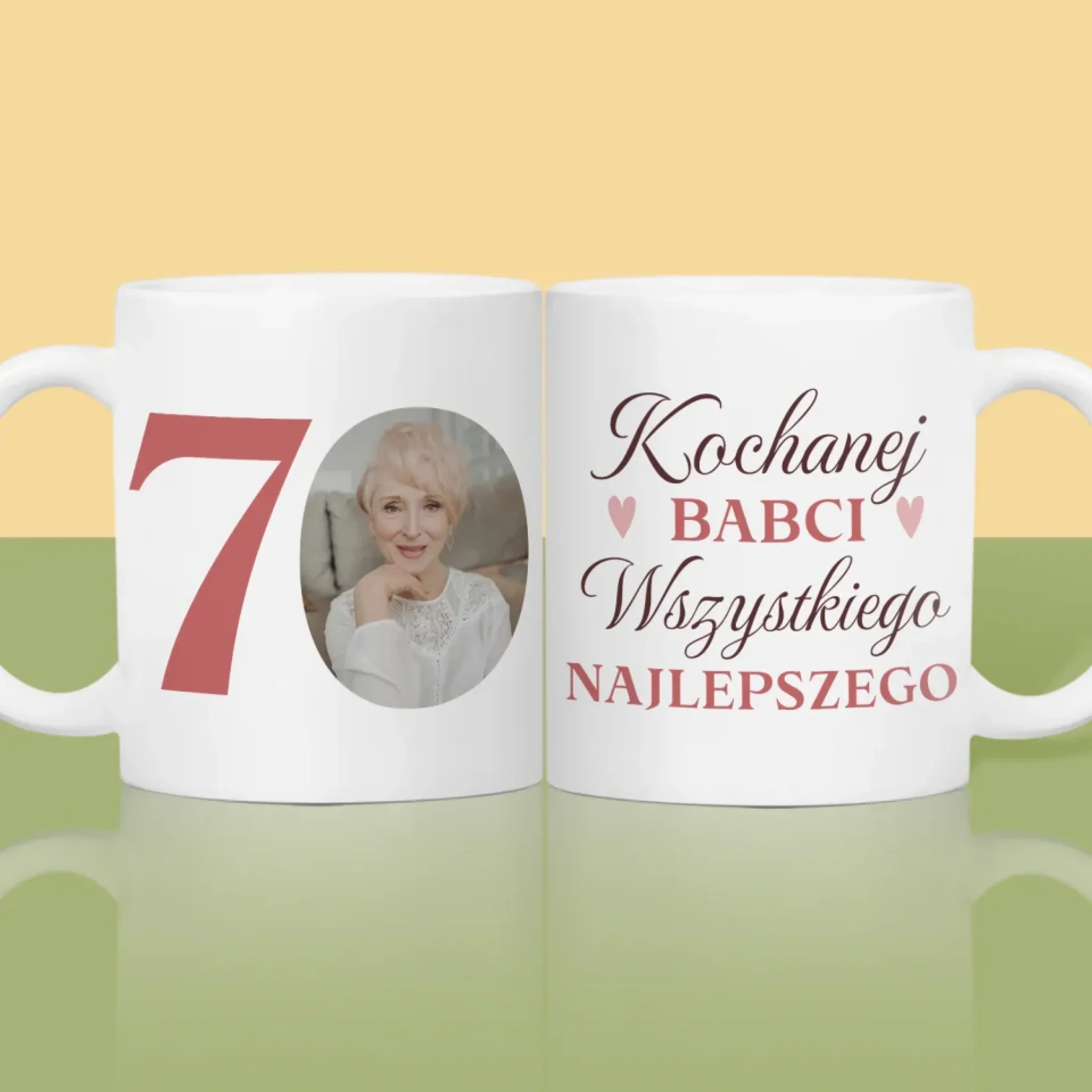 Zdjęcie I Podpis: Kochanej Babci Wszystkiego Najlepszego - Kubek z Nadrukiem - Image 2