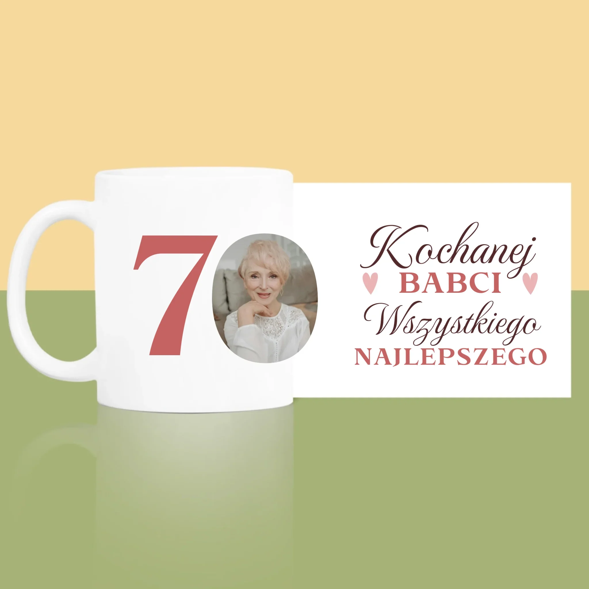 Zdjęcie I Podpis: Kochanej Babci Wszystkiego Najlepszego - Kubek z Nadrukiem - Image 3