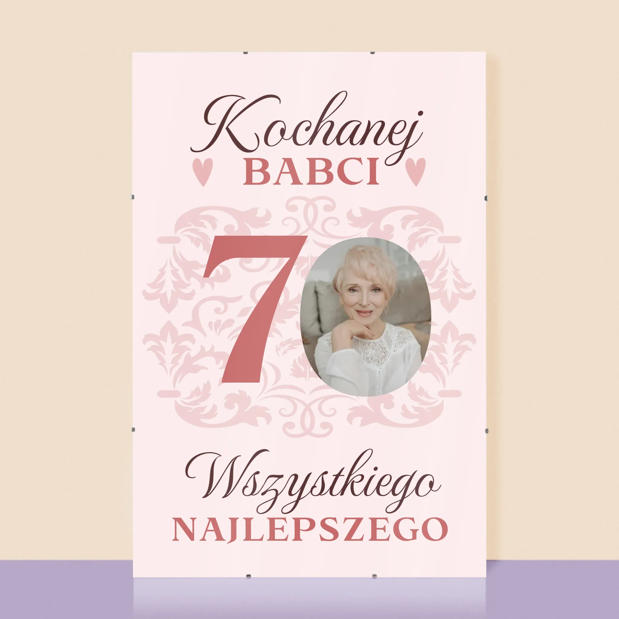 Zdjęcie I Podpis: Kochanej Babci Wszystkiego Najlepszego - Personalizowany Plakat