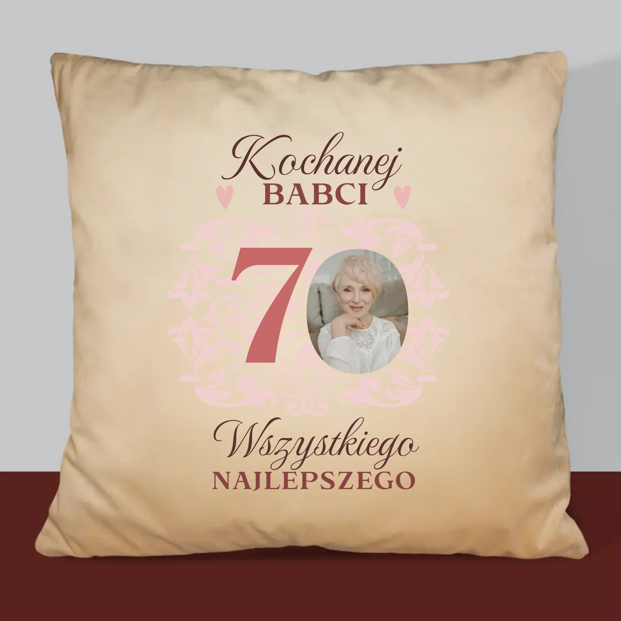 Zdjęcie I Podpis: Kochanej Babci Wszystkiego Najlepszego - Poduszka z Nadrukiem - Image 6