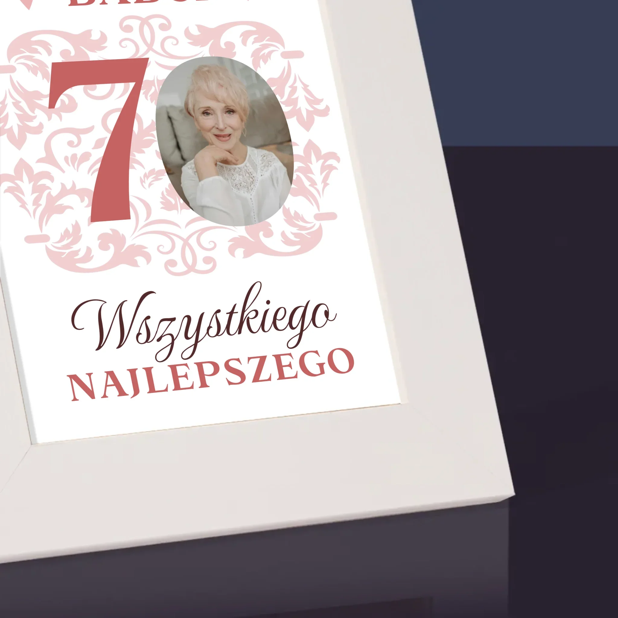 Zdjęcie I Podpis: Kochanej Babci Wszystkiego Najlepszego - Ramka Na Zdjęcie - Image 3