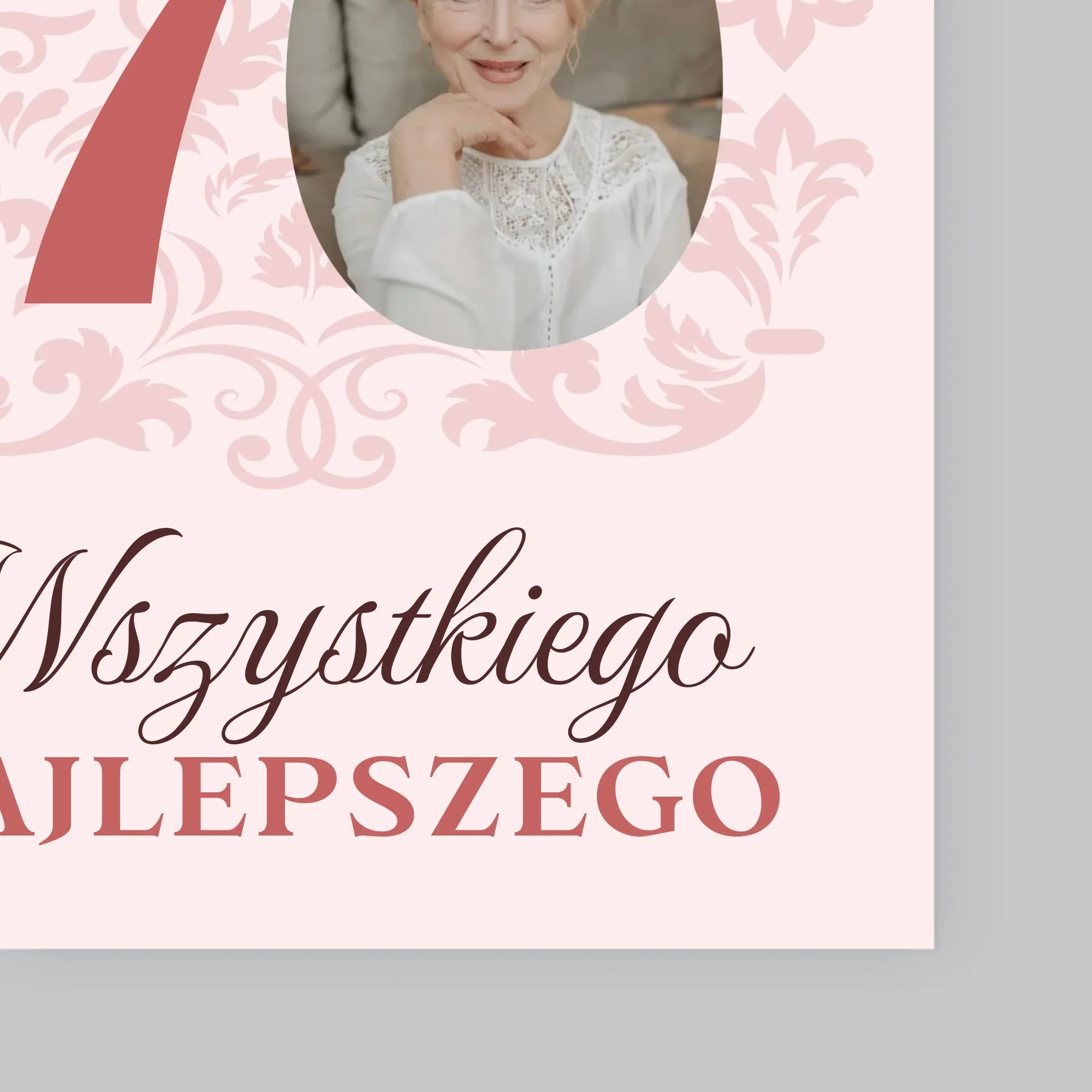 Zdjęcie I Podpis: Kochanej Babci Wszystkiego Najlepszego - Wydruk Obramowany - Image 11