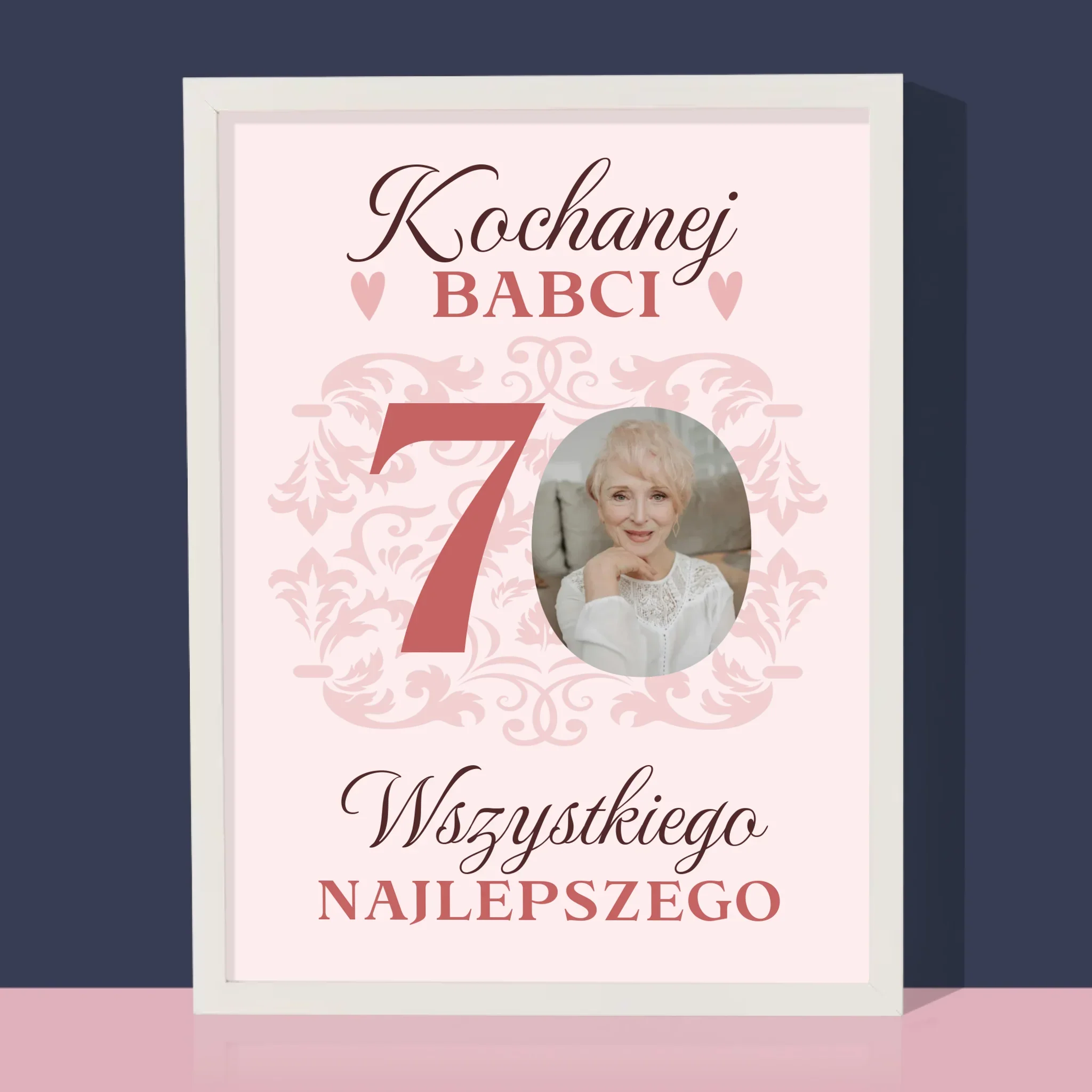 Zdjęcie I Podpis: Kochanej Babci Wszystkiego Najlepszego - Wydruk Obramowany - Image 4