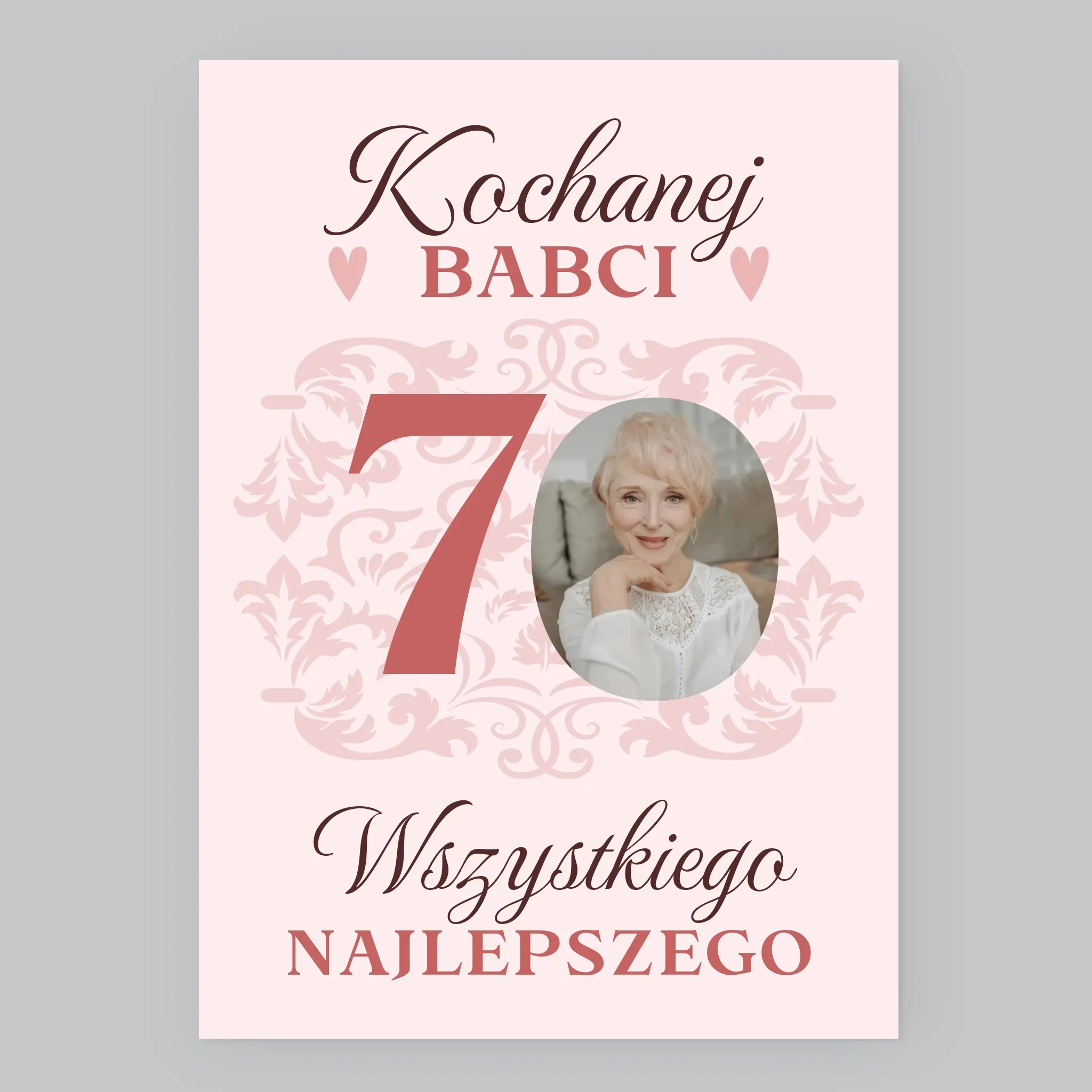 Zdjęcie I Podpis: Kochanej Babci Wszystkiego Najlepszego - Wydruk Obramowany - Image 8