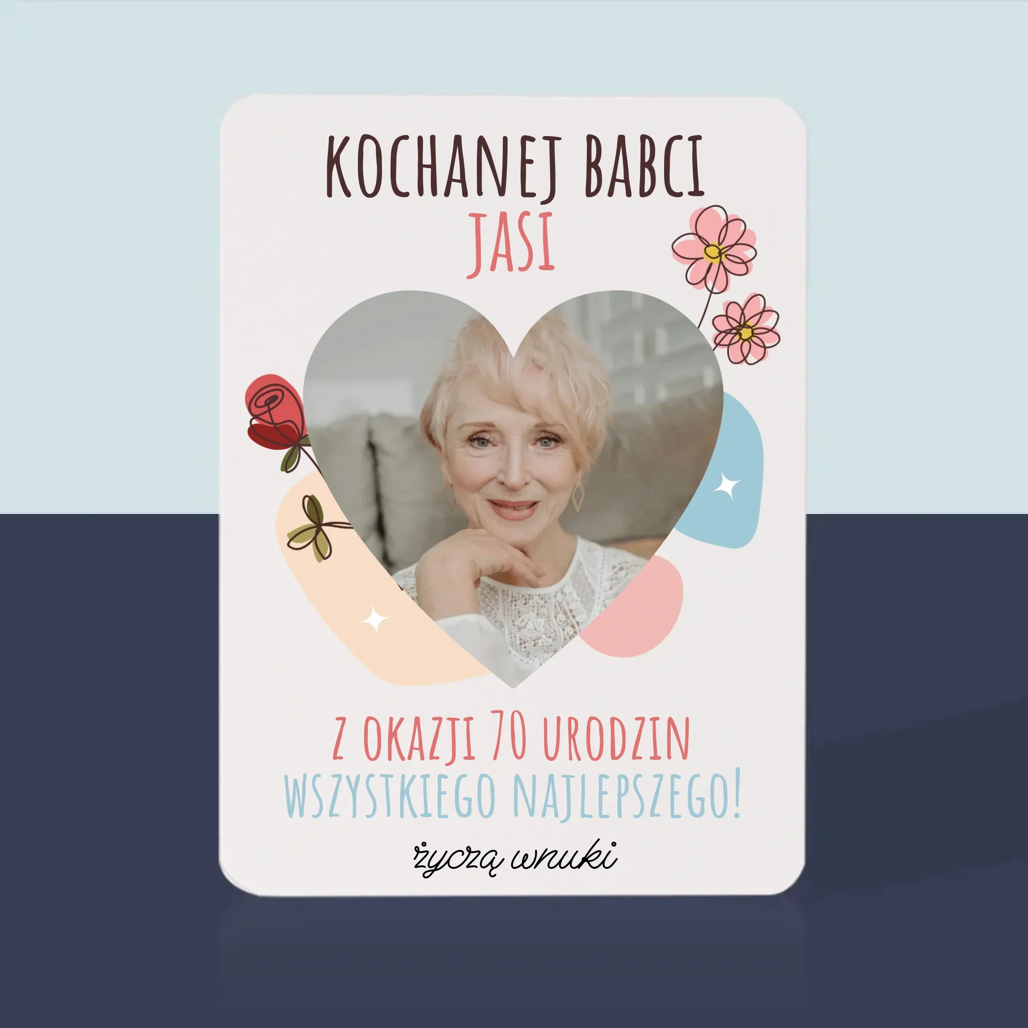 Zdjęcie I Podpis: Kochanej Babci z Okazji Urodzin - Karty Do Gry - Image 4