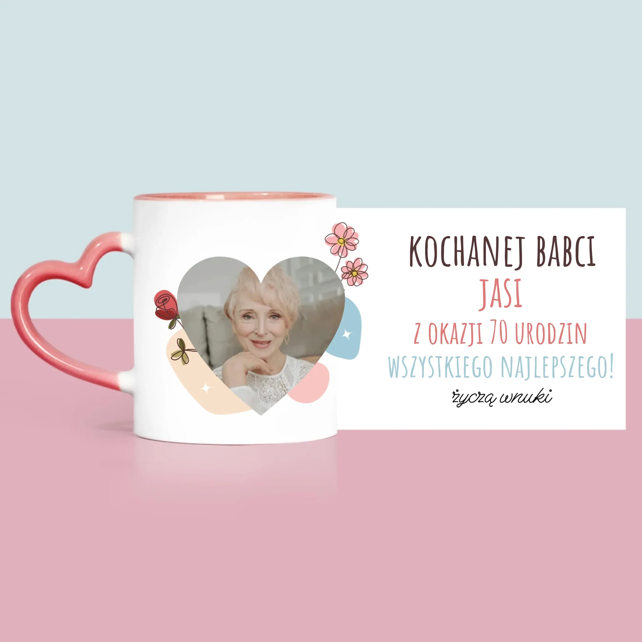 Zdjęcie I Podpis: Kochanej Babci z Okazji Urodzin - Kubek z Nadrukiem - Image 10