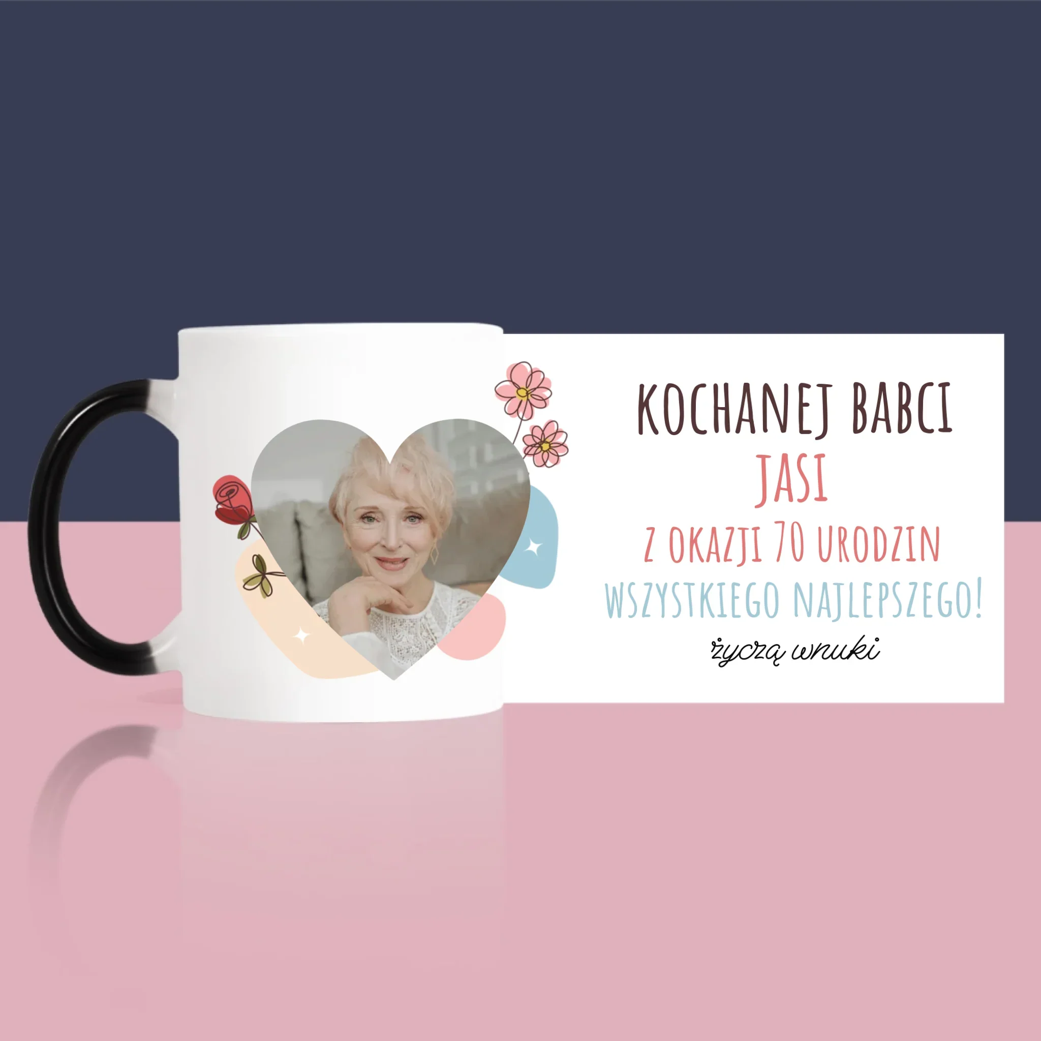 Zdjęcie I Podpis: Kochanej Babci z Okazji Urodzin - Kubek z Nadrukiem - Image 8