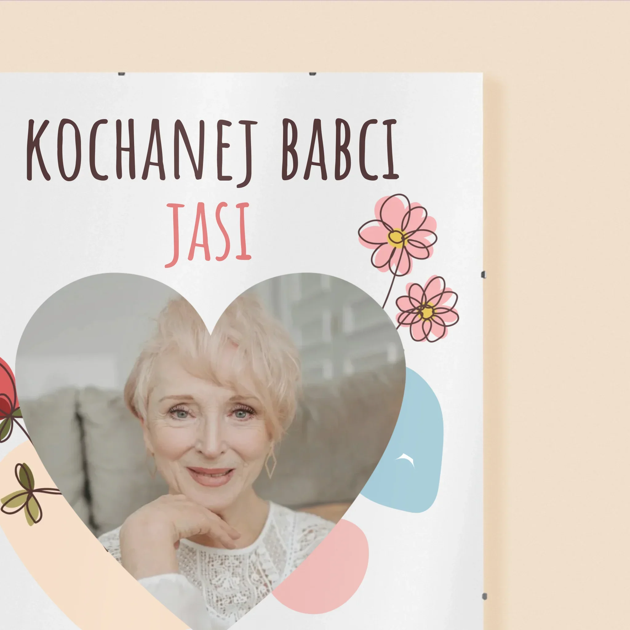 Zdjęcie I Podpis: Kochanej Babci z Okazji Urodzin - Personalizowany Plakat - Image 3