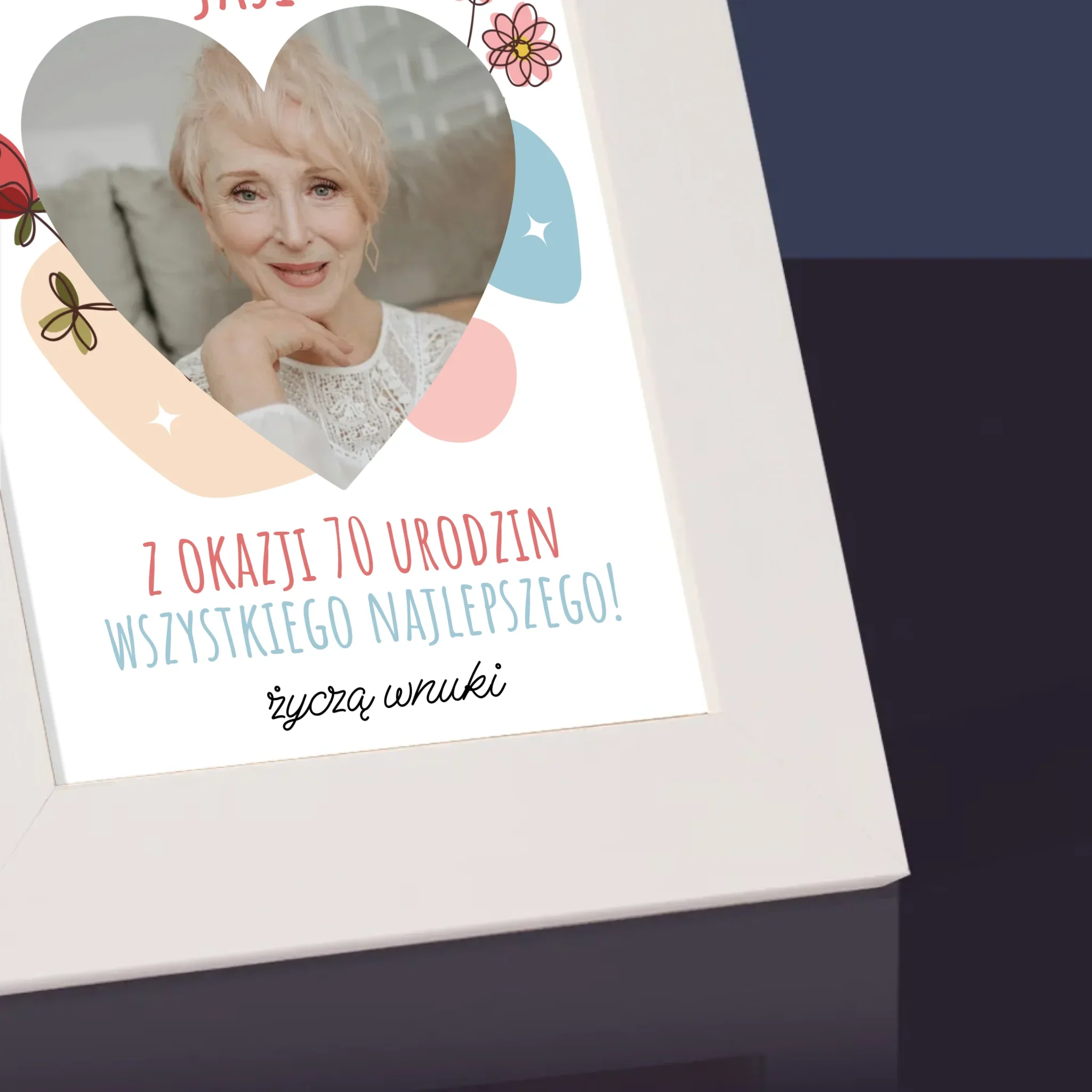 Zdjęcie I Podpis: Kochanej Babci z Okazji Urodzin - Ramka Na Zdjęcie - Image 3