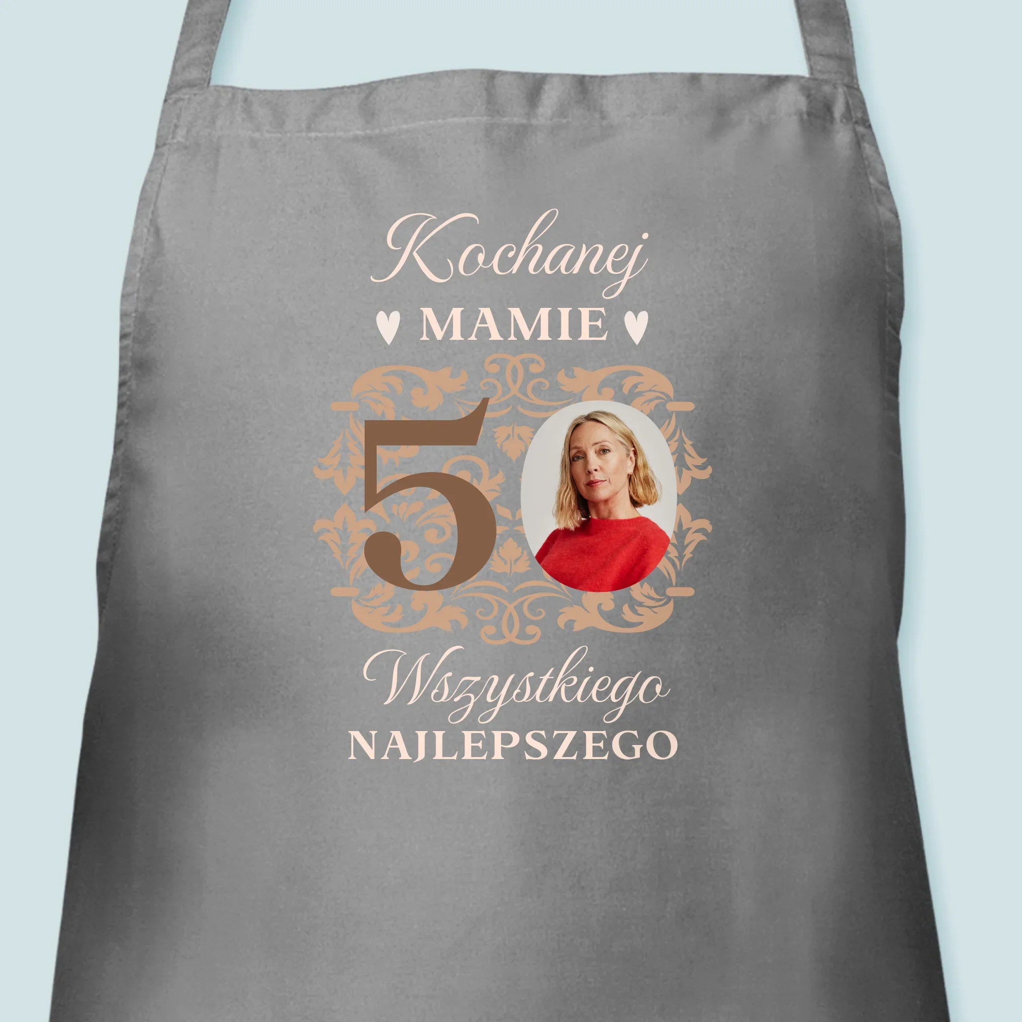 Zdjęcie I Podpis: Kochanej Mamie Z Okazji 50 Urodzin - Fartuch z Nadrukiem - Image 3