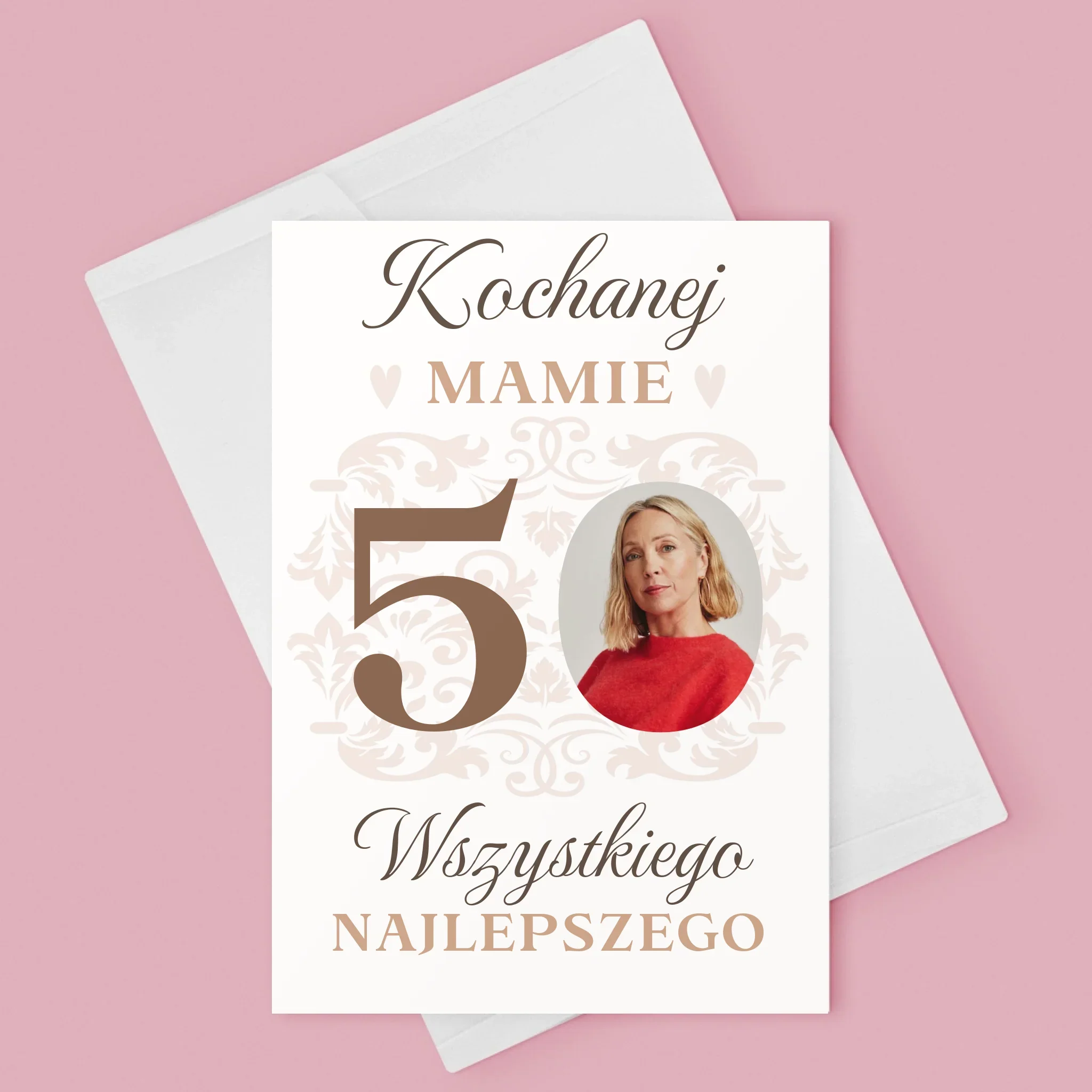Zdjęcie I Podpis: Kochanej Mamie Z Okazji 50 Urodzin - Kartka Z Życzeniami - Image 3