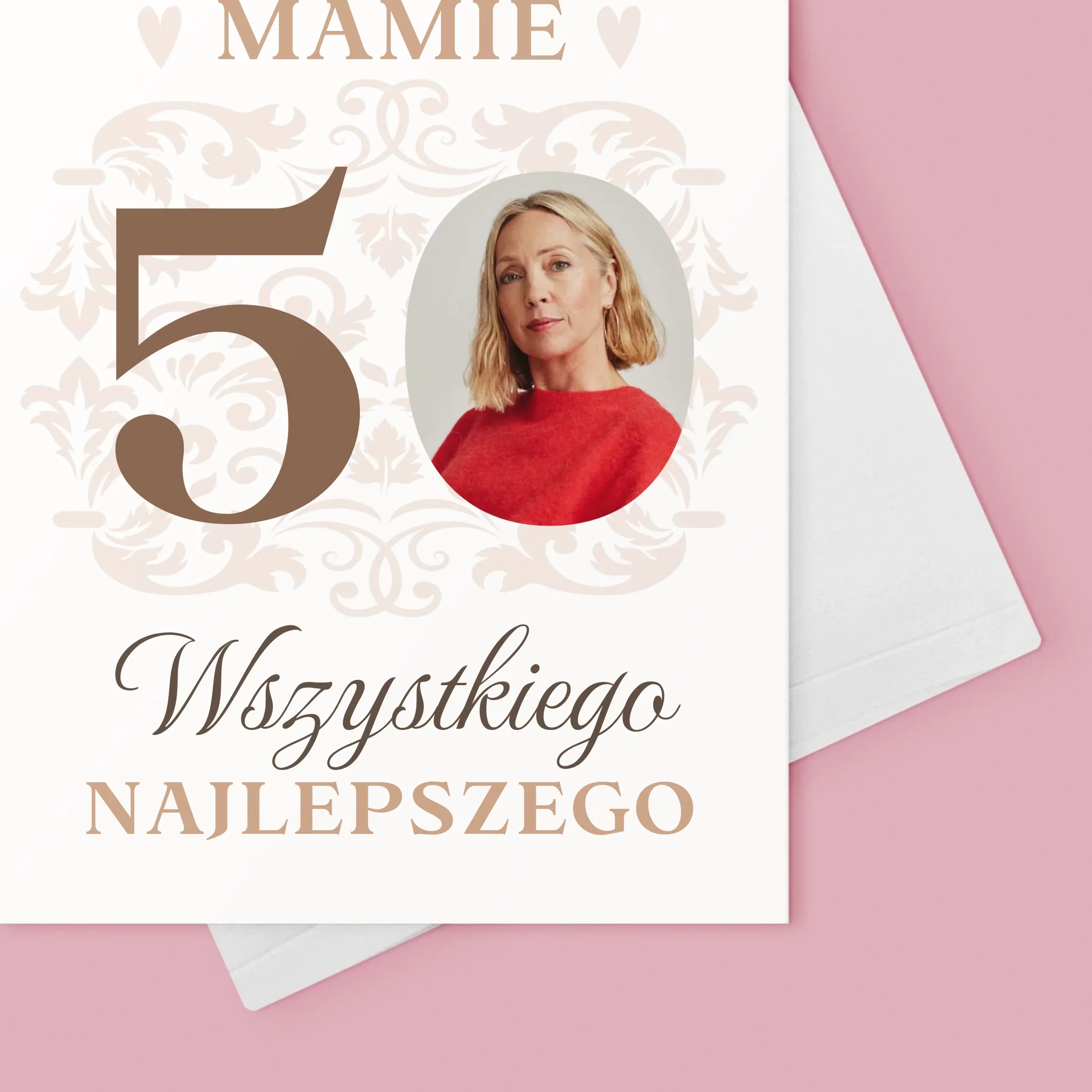 Zdjęcie I Podpis: Kochanej Mamie Z Okazji 50 Urodzin - Kartka Z Życzeniami - Image 4
