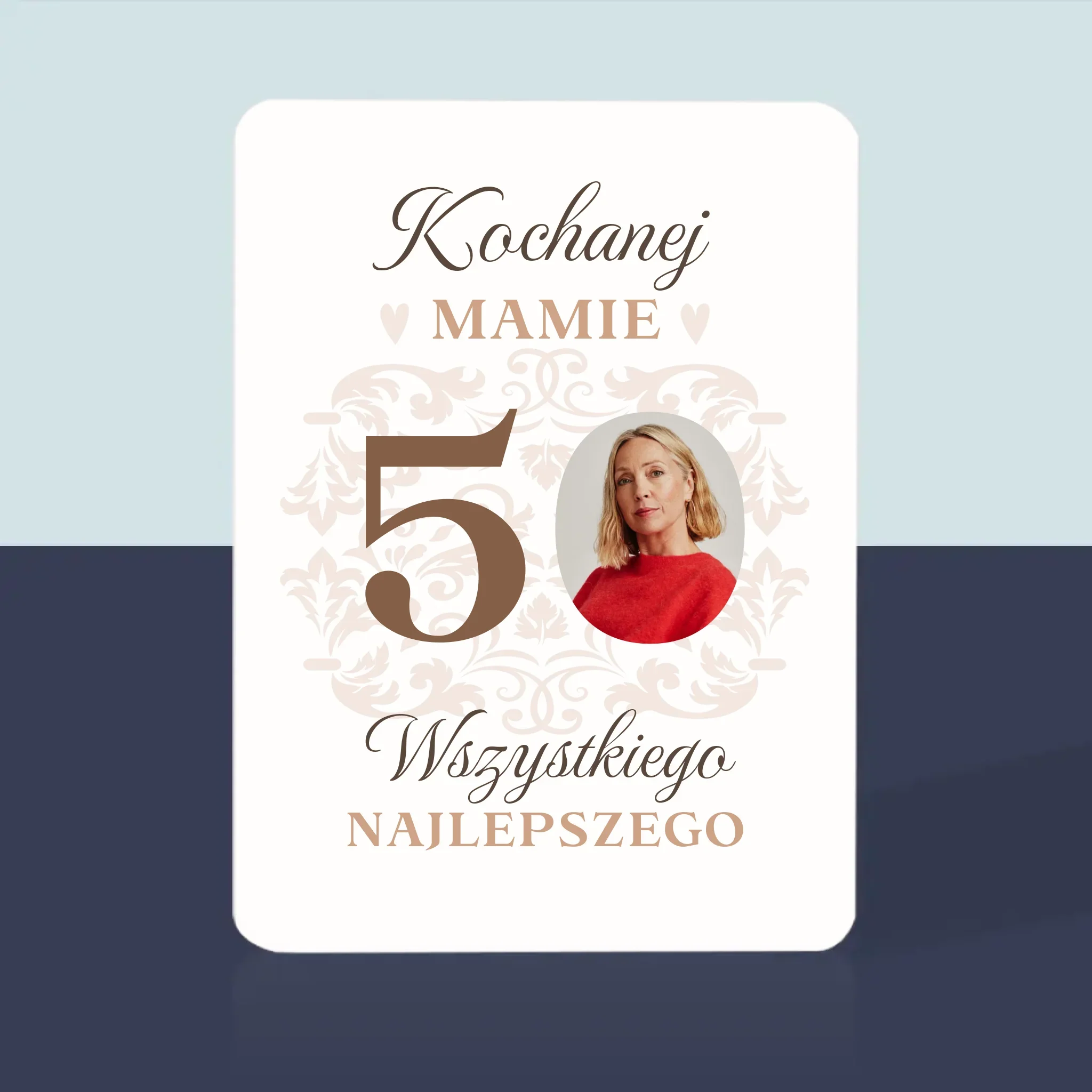 Zdjęcie I Podpis: Kochanej Mamie Z Okazji 50 Urodzin - Karty Do Gry - Image 4