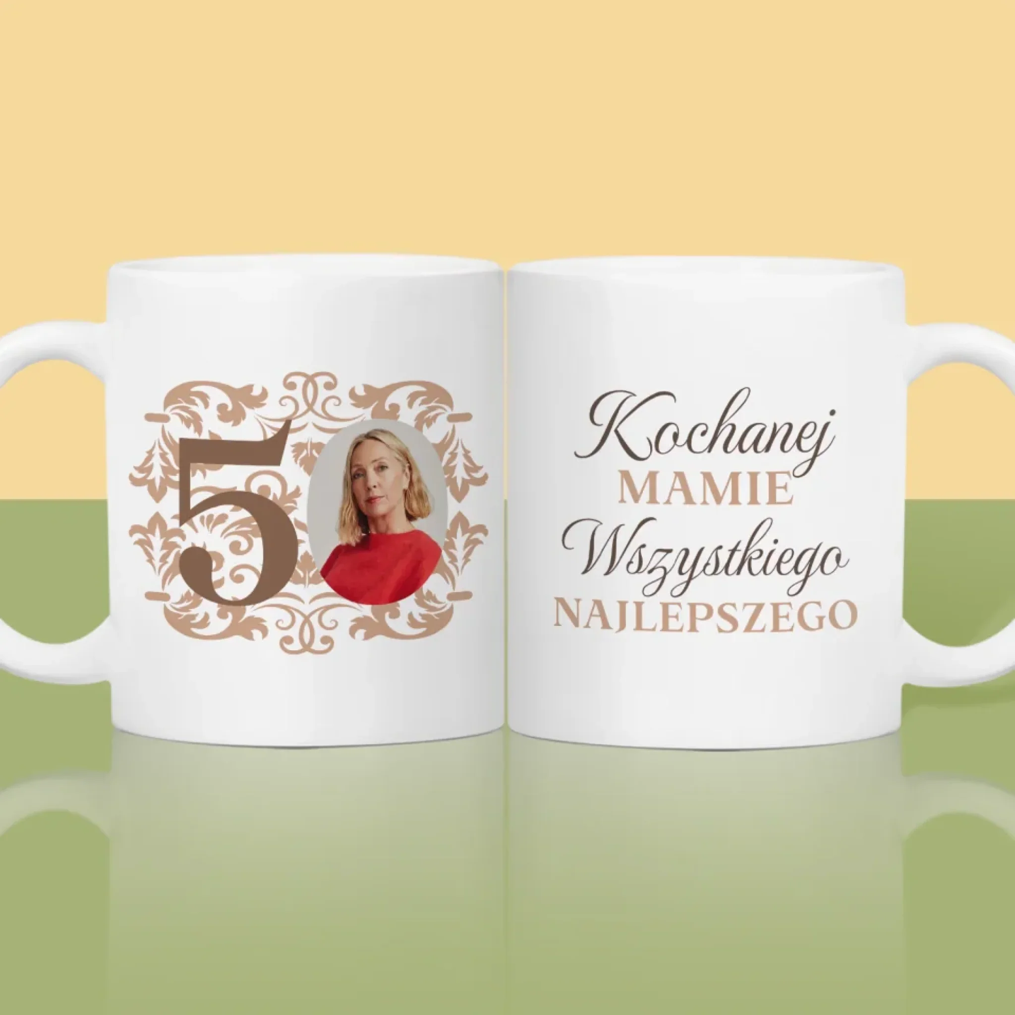 Zdjęcie I Podpis: Kochanej Mamie Z Okazji 50 Urodzin - Kubek z Nadrukiem - Image 2