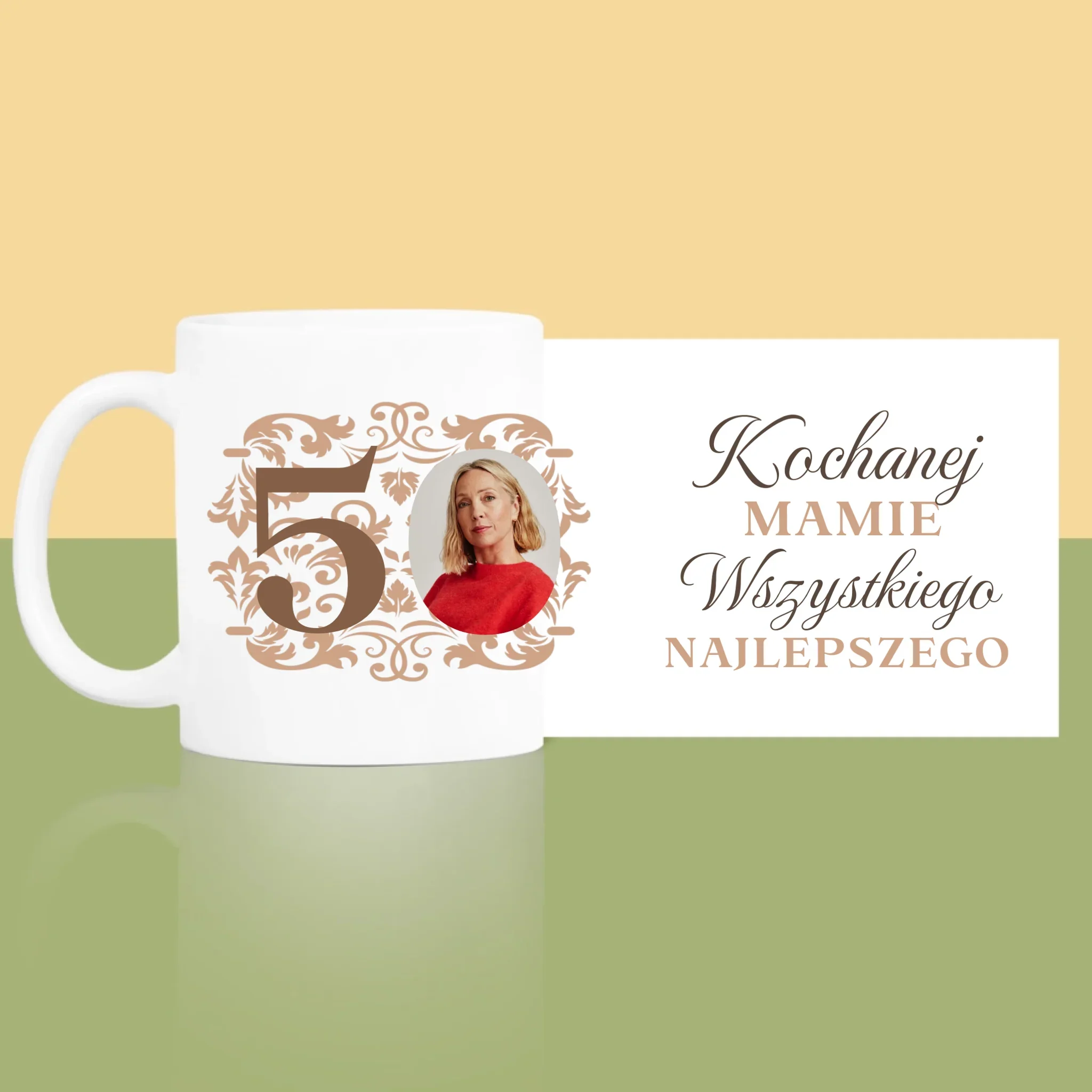 Zdjęcie I Podpis: Kochanej Mamie Z Okazji 50 Urodzin - Kubek z Nadrukiem - Image 3
