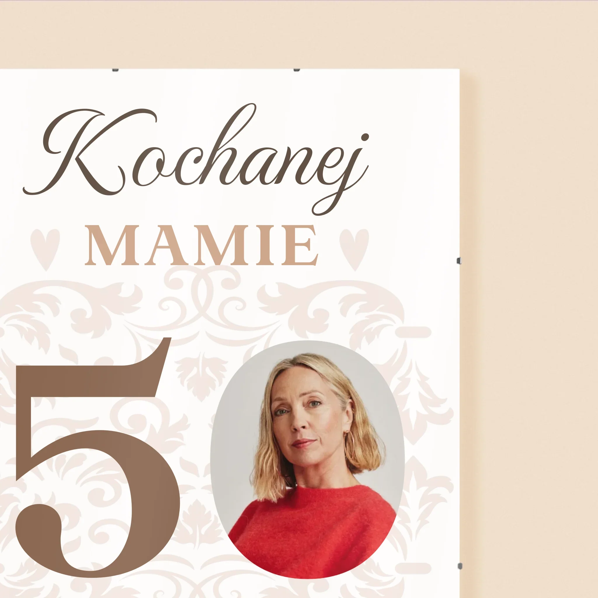 Zdjęcie I Podpis: Kochanej Mamie Z Okazji 50 Urodzin - Personalizowany Plakat - Image 3