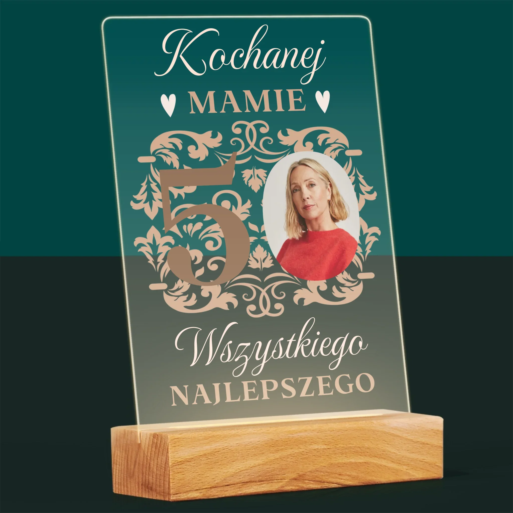 Zdjęcie I Podpis: Kochanej Mamie Z Okazji 50 Urodzin - Wydruk Na Szkle Akrylowym - Image 8