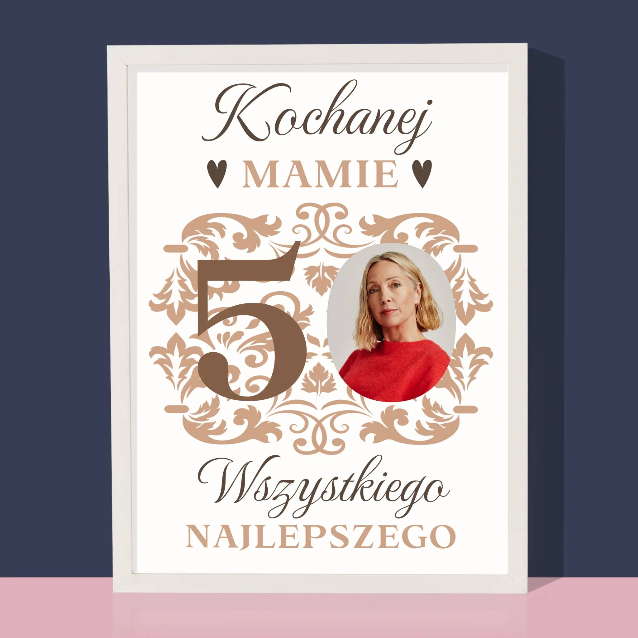 Zdjęcie I Podpis: Kochanej Mamie Z Okazji 50 Urodzin - Wydruk Obramowany - Image 4