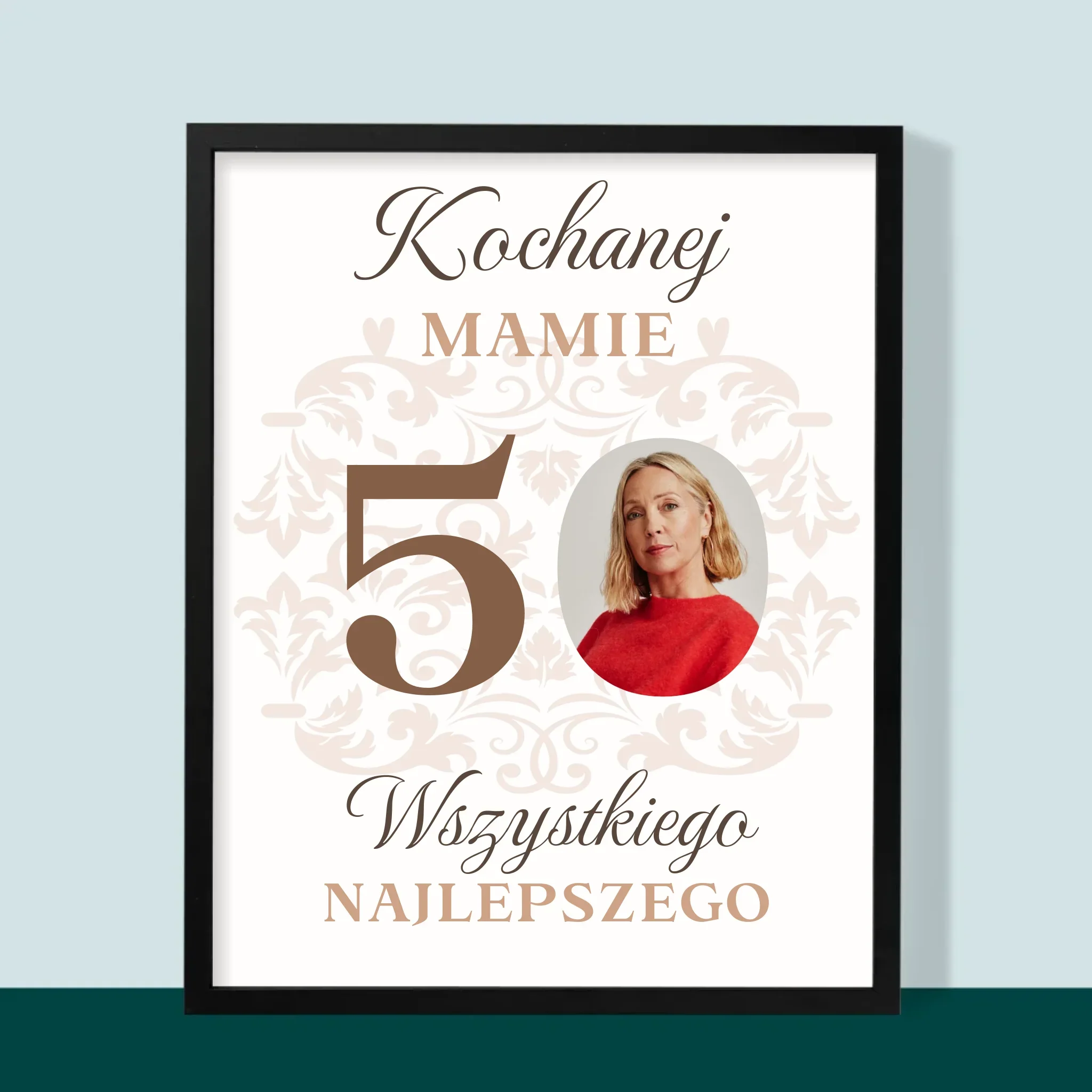 Zdjęcie I Podpis: Kochanej Mamie Z Okazji 50 Urodzin - Wydruk Obramowany - Image 5