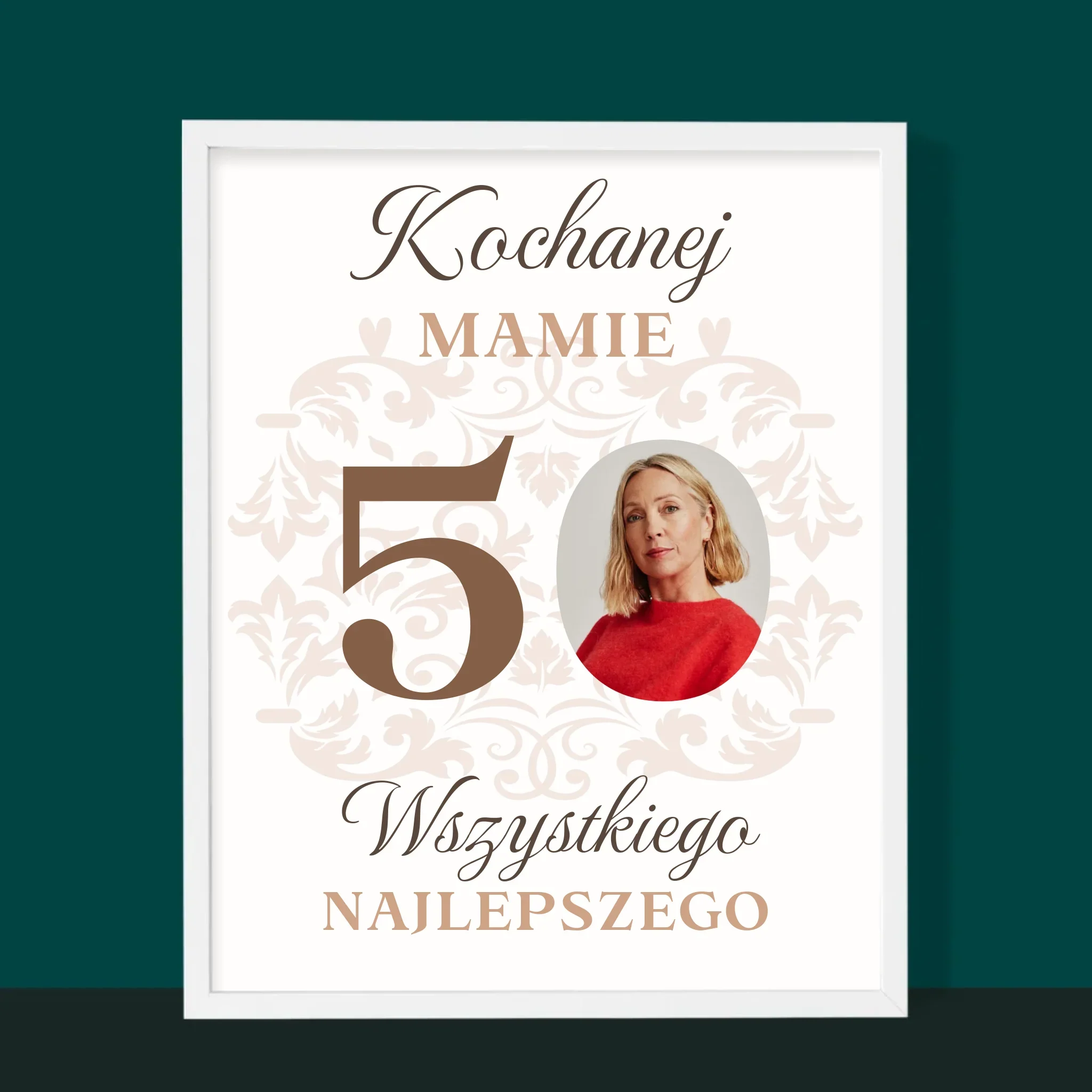 Zdjęcie I Podpis: Kochanej Mamie Z Okazji 50 Urodzin - Wydruk Obramowany - Image 6