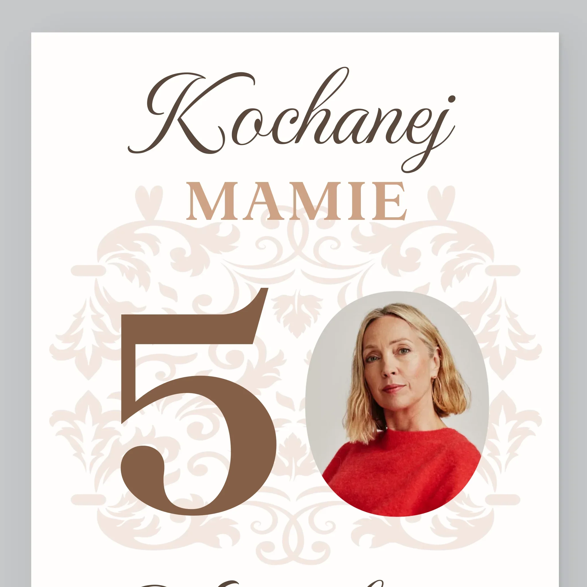 Zdjęcie I Podpis: Kochanej Mamie Z Okazji 50 Urodzin - Wydruk Obramowany - Image 9