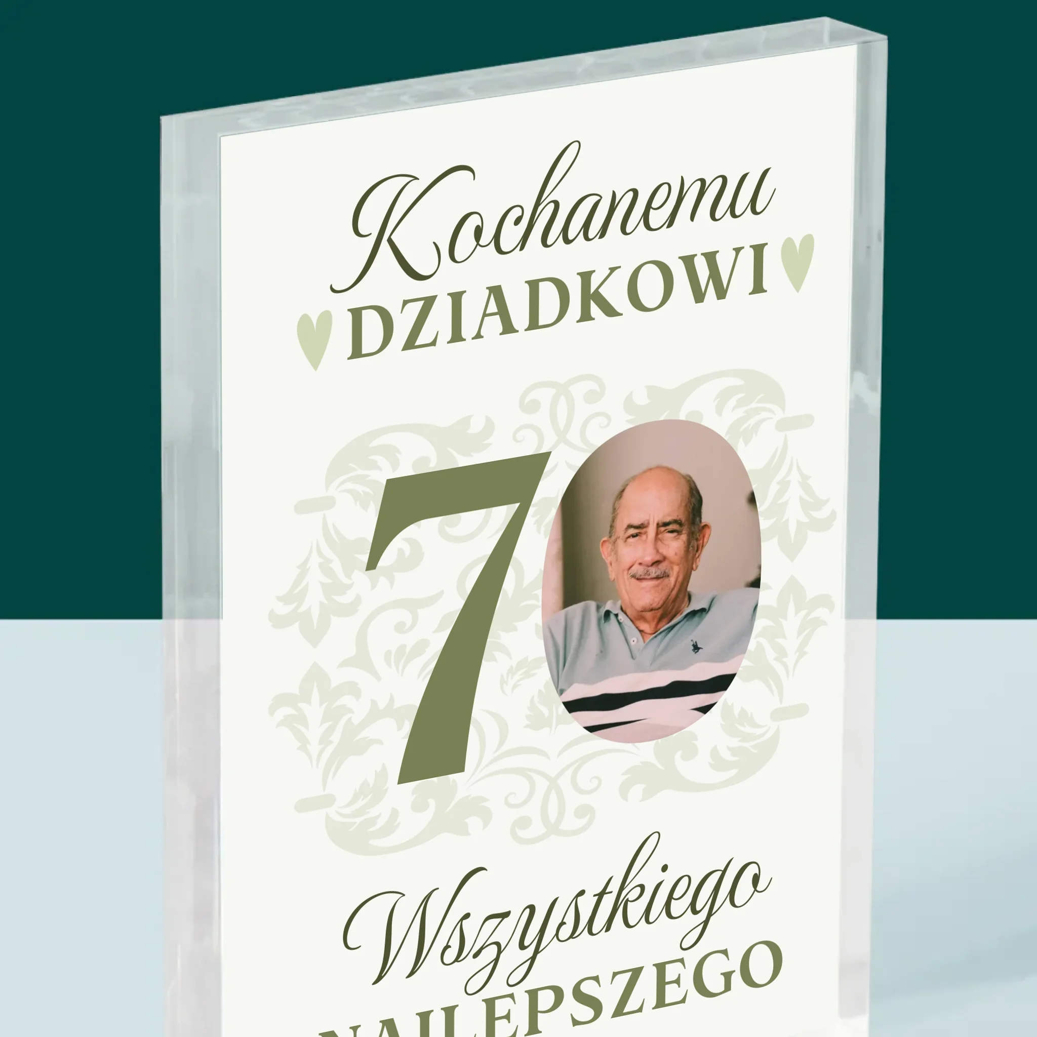Zdjęcie I Podpis: Kochanemu Dziadkowi Wszystkiego Najlepszego - Blok Akrylowy z Nadrukiem - Image 2