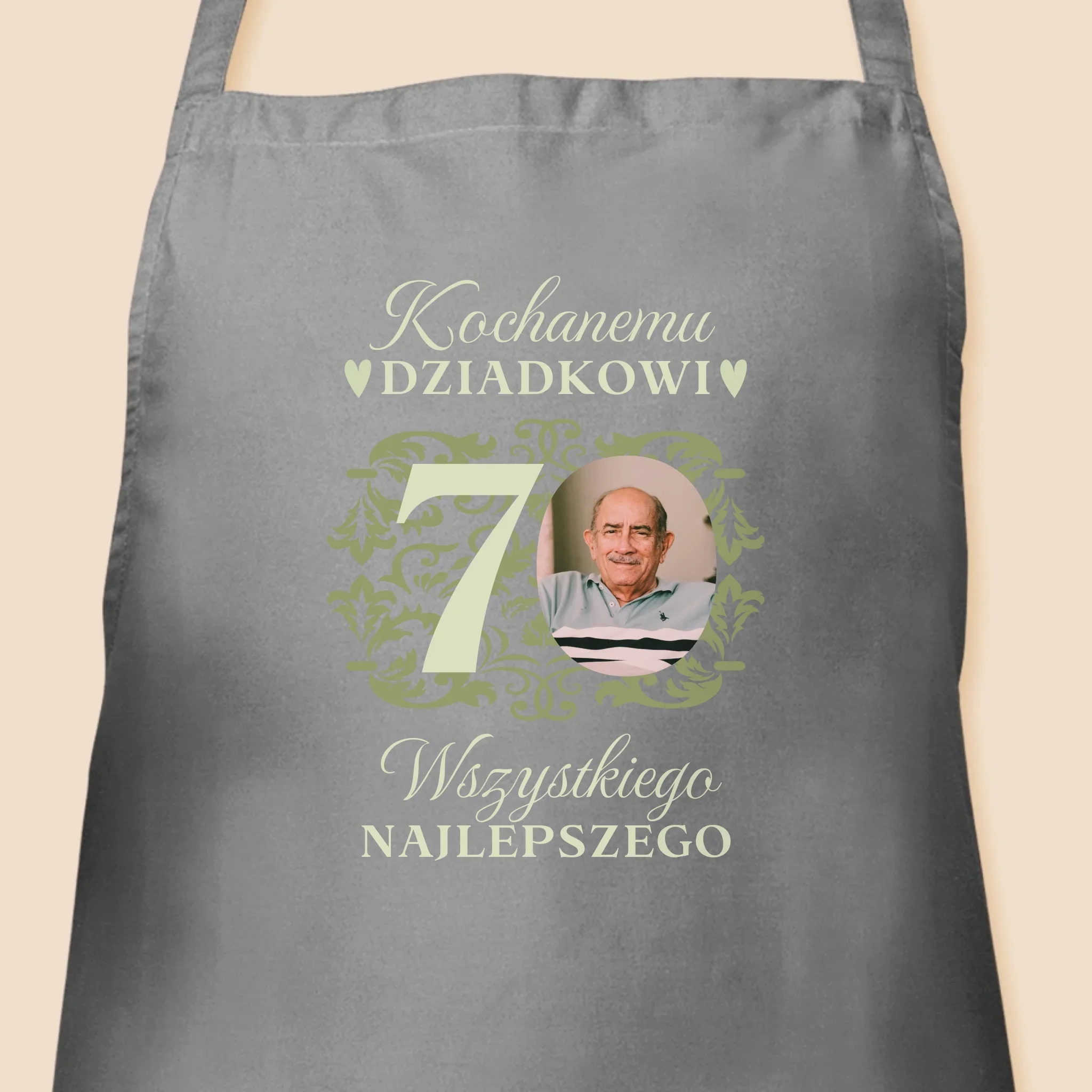 Zdjęcie I Podpis: Kochanemu Dziadkowi Wszystkiego Najlepszego - Fartuch z Nadrukiem - Image 3