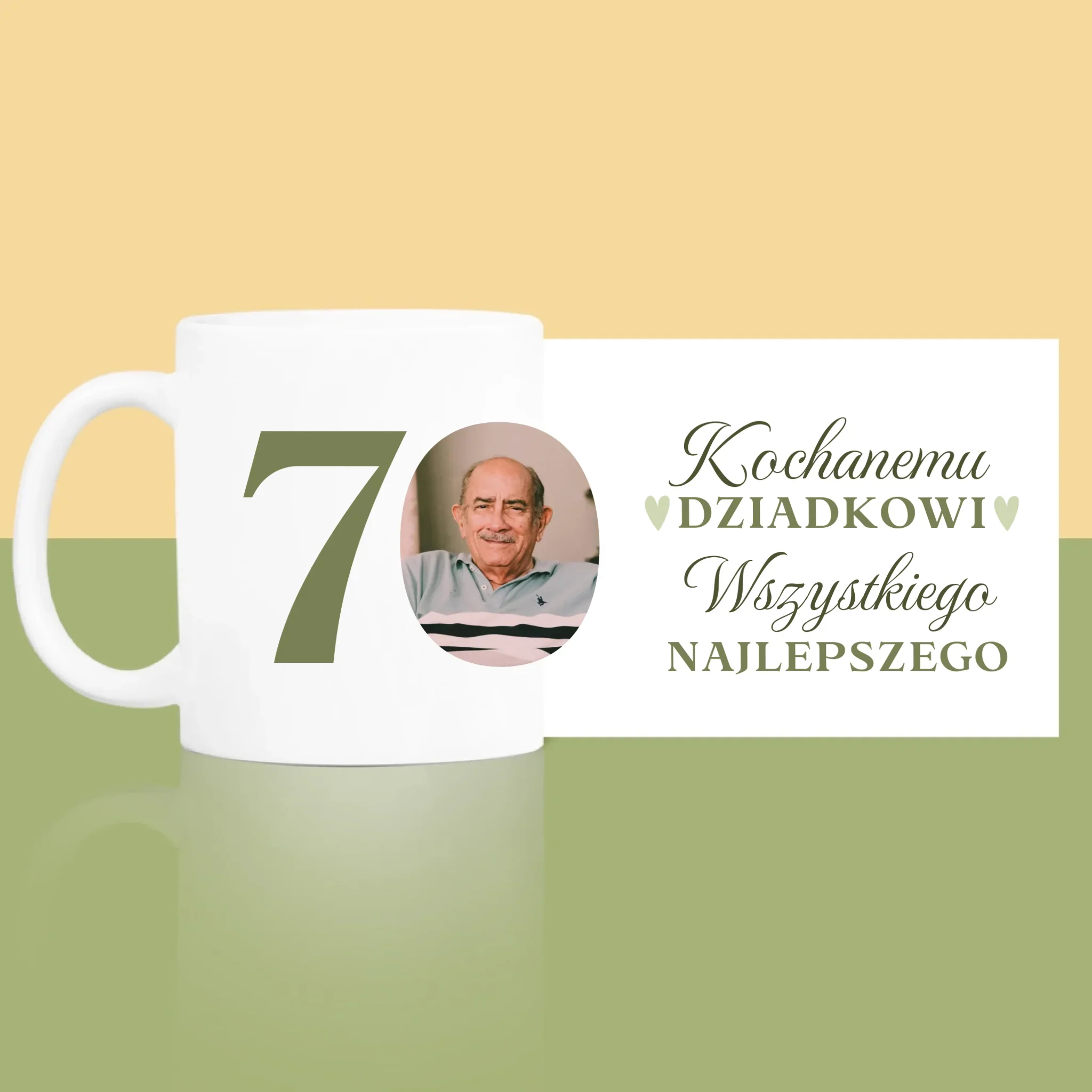 Zdjęcie I Podpis: Kochanemu Dziadkowi Wszystkiego Najlepszego - Kubek z Nadrukiem - Image 3