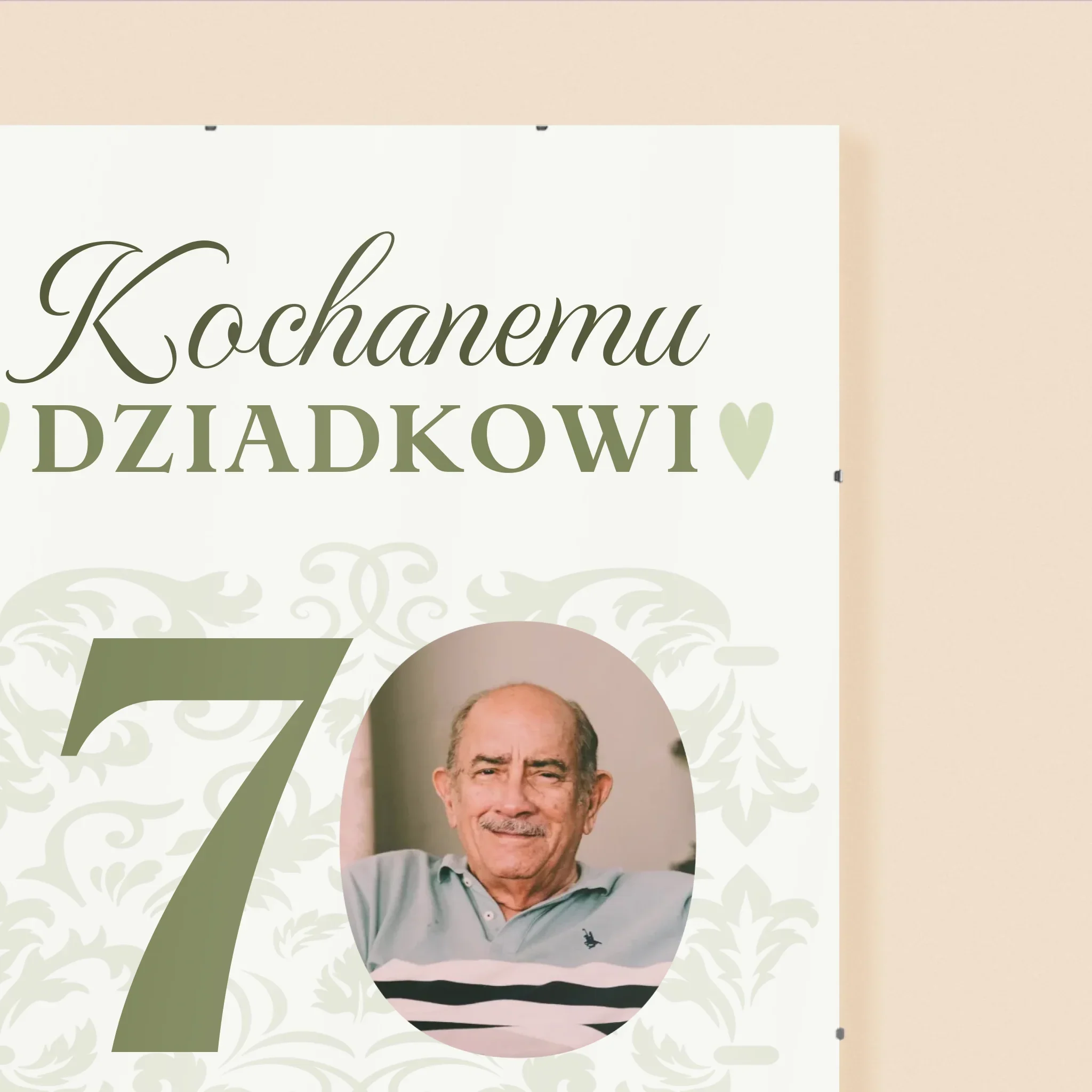 Zdjęcie I Podpis: Kochanemu Dziadkowi Wszystkiego Najlepszego - Personalizowany Plakat - Image 3