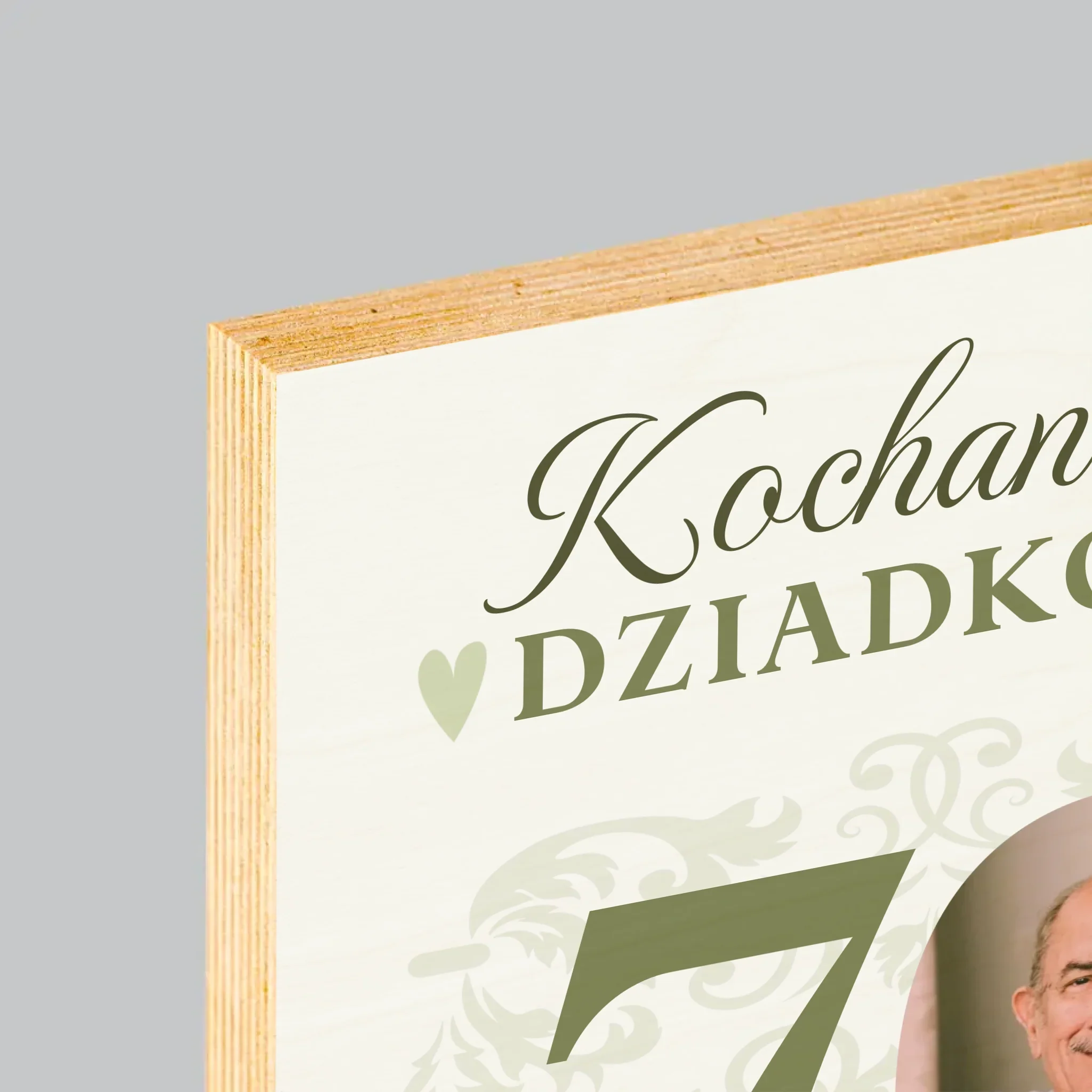 Zdjęcie I Podpis: Kochanemu Dziadkowi Wszystkiego Najlepszego - Wydruk Na Drewnie - Image 4