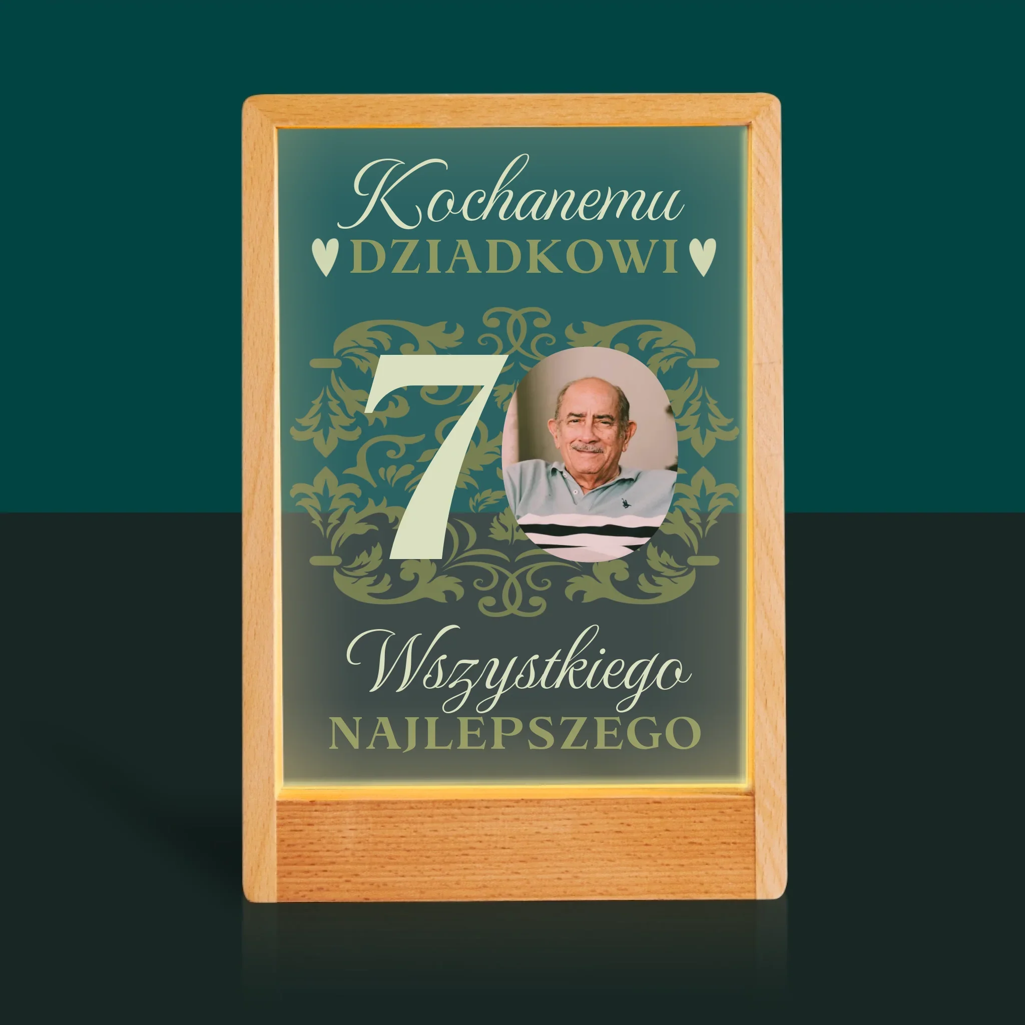 Zdjęcie I Podpis: Kochanemu Dziadkowi Wszystkiego Najlepszego - Wydruk Na Szkle Akrylowym - Image 10
