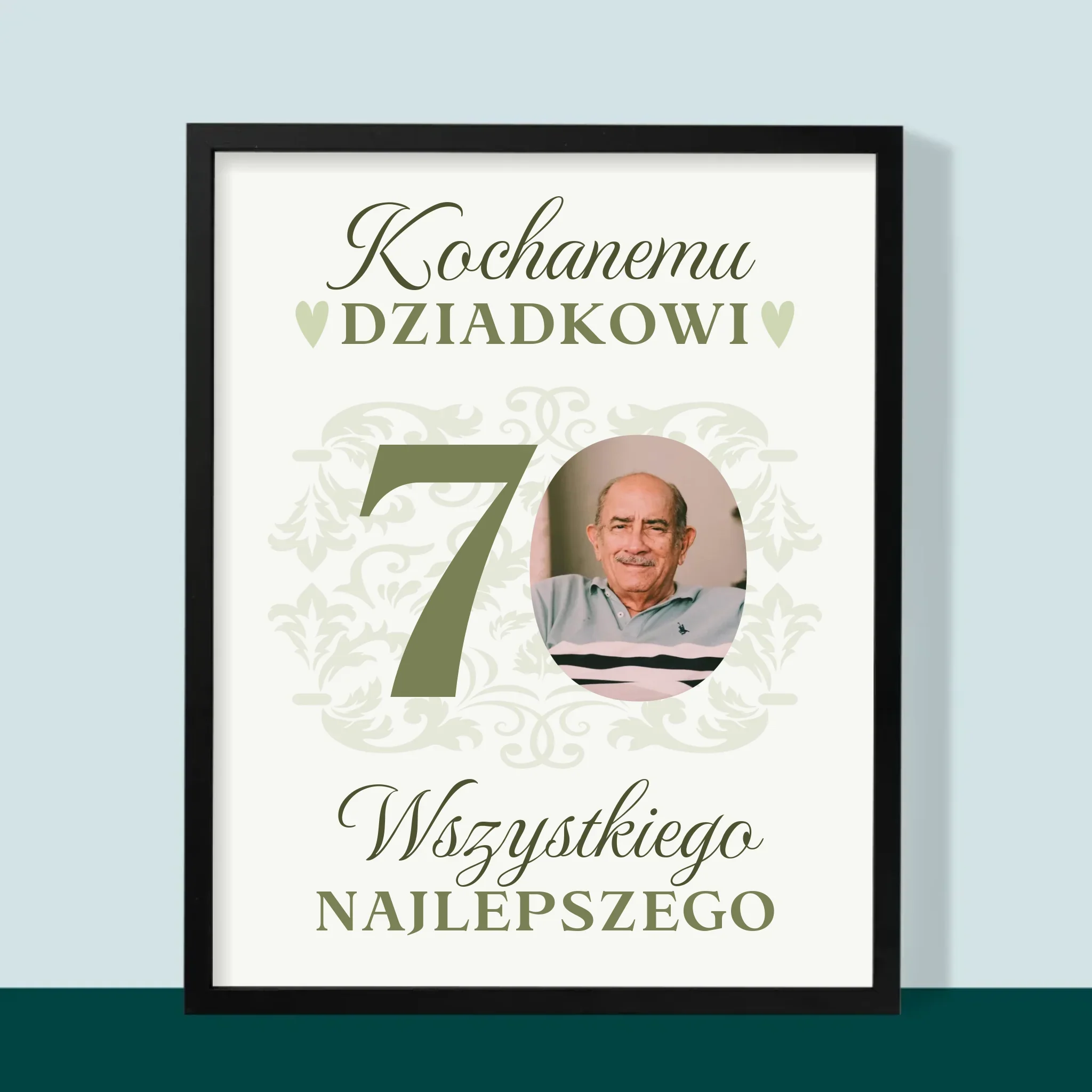 Zdjęcie I Podpis: Kochanemu Dziadkowi Wszystkiego Najlepszego - Wydruk Obramowany - Image 5