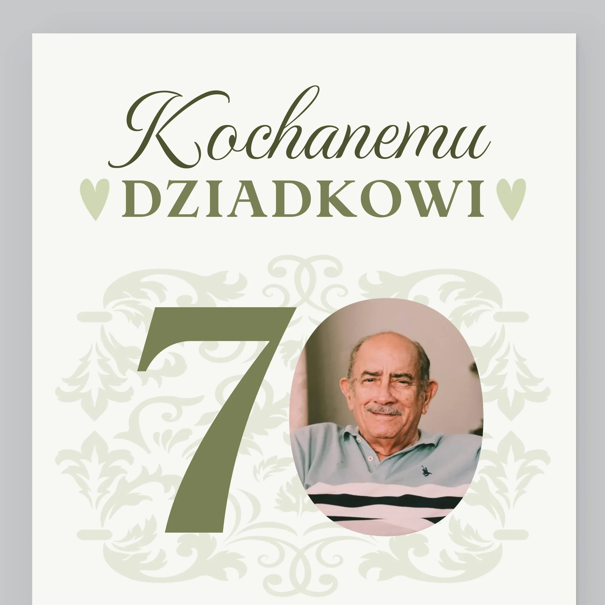 Zdjęcie I Podpis: Kochanemu Dziadkowi Wszystkiego Najlepszego - Wydruk Obramowany - Image 9