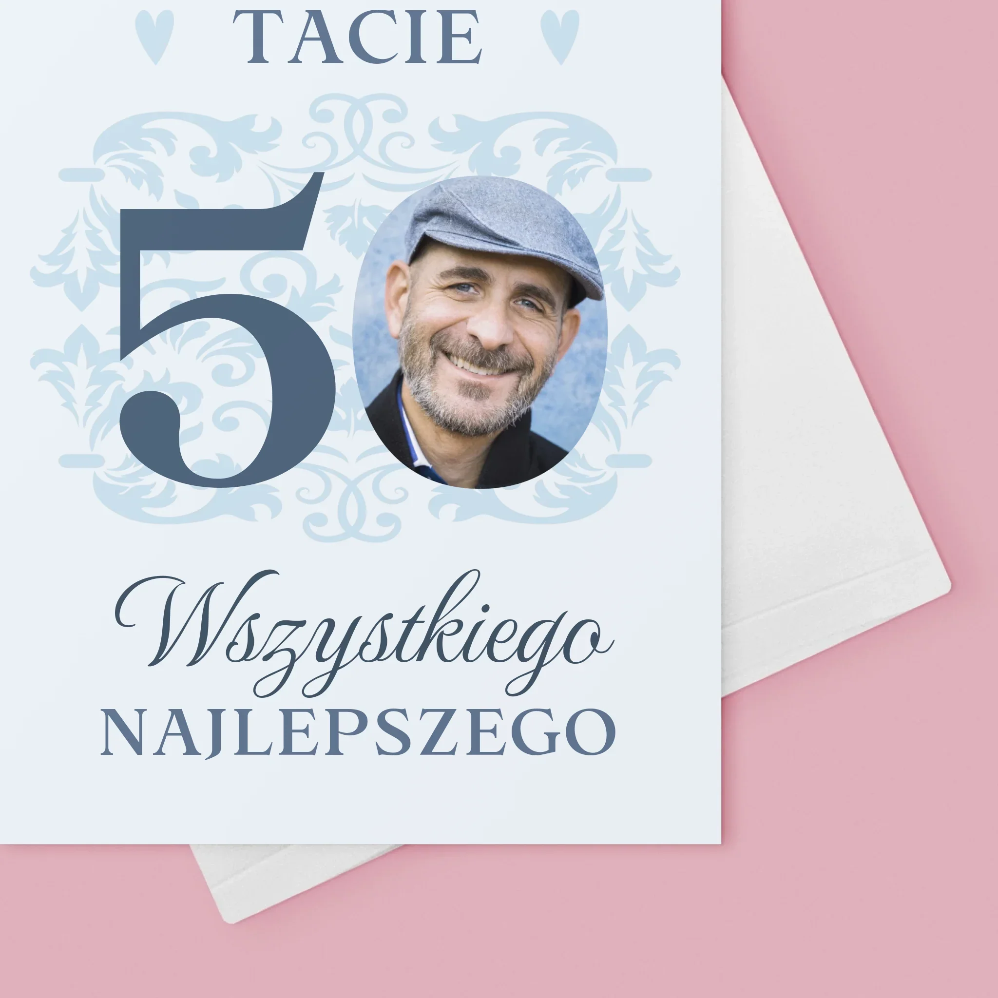 Zdjęcie I Podpis: Kochanemu Tacie Z Okazji 50 Urodzin - Kartka Z Życzeniami - Image 4