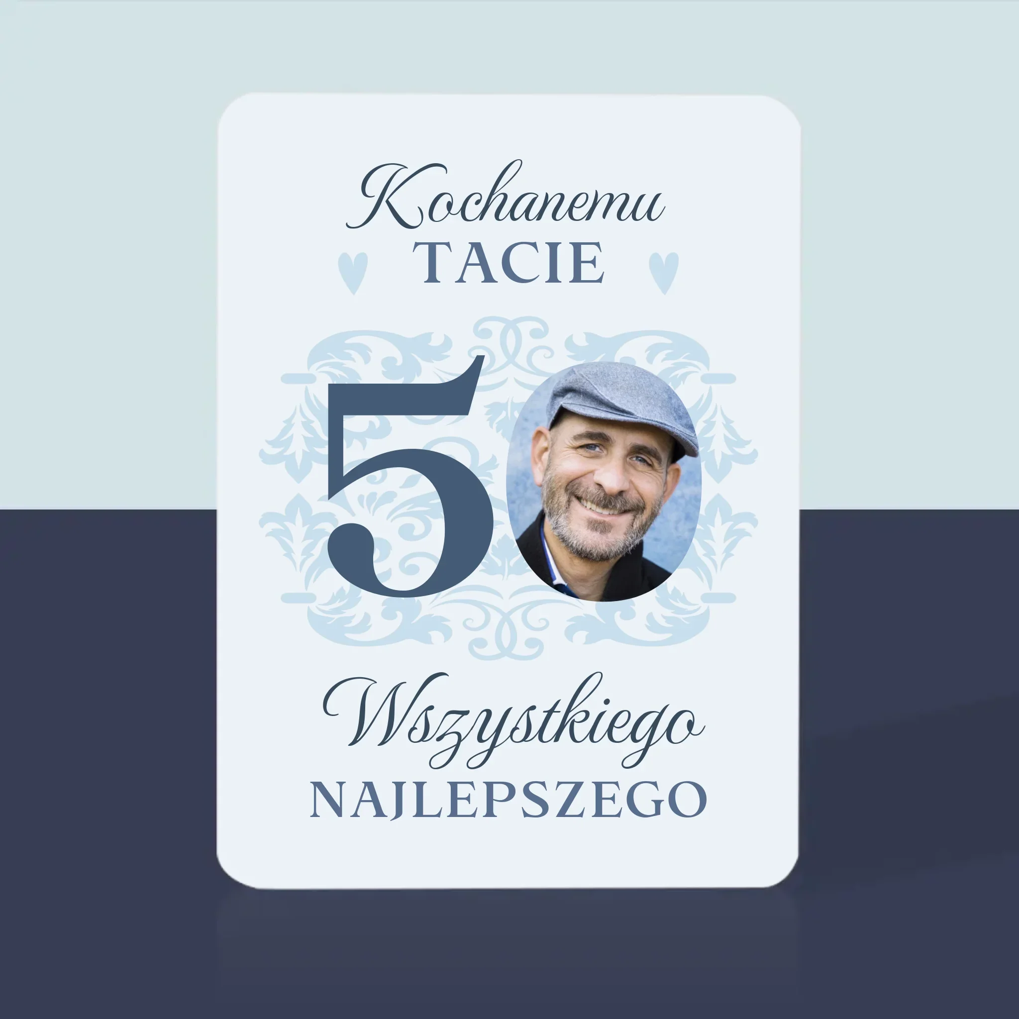 Zdjęcie I Podpis: Kochanemu Tacie Z Okazji 50 Urodzin - Karty Do Gry - Image 4