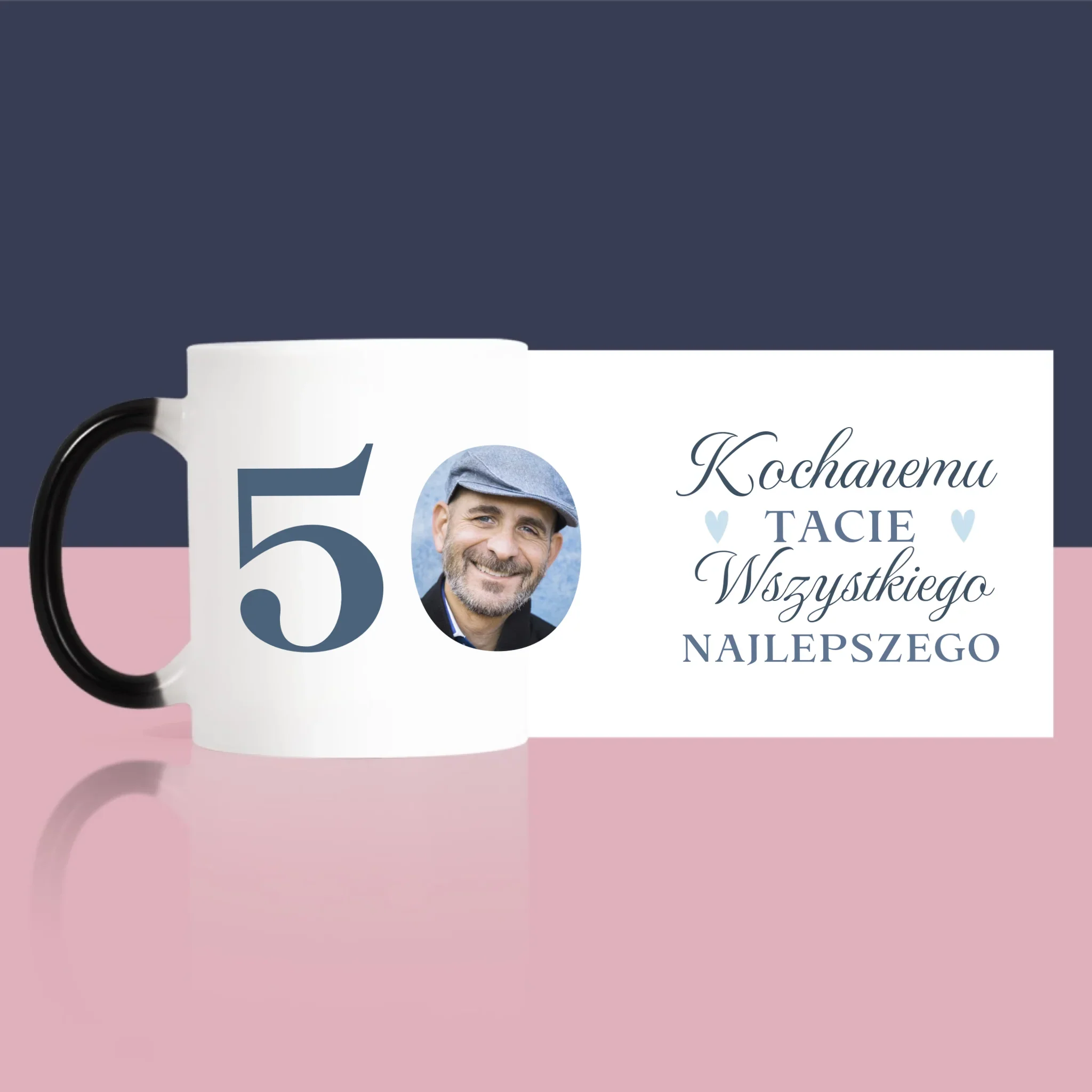 Zdjęcie I Podpis: Kochanemu Tacie Z Okazji 50 Urodzin - Kubek z Nadrukiem - Image 7