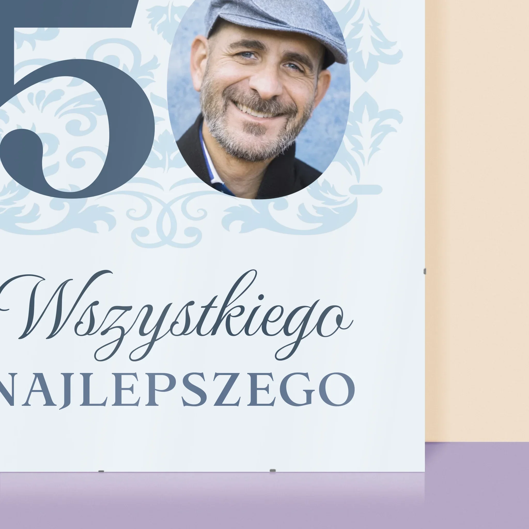 Zdjęcie I Podpis: Kochanemu Tacie Z Okazji 50 Urodzin - Personalizowany Plakat - Image 2