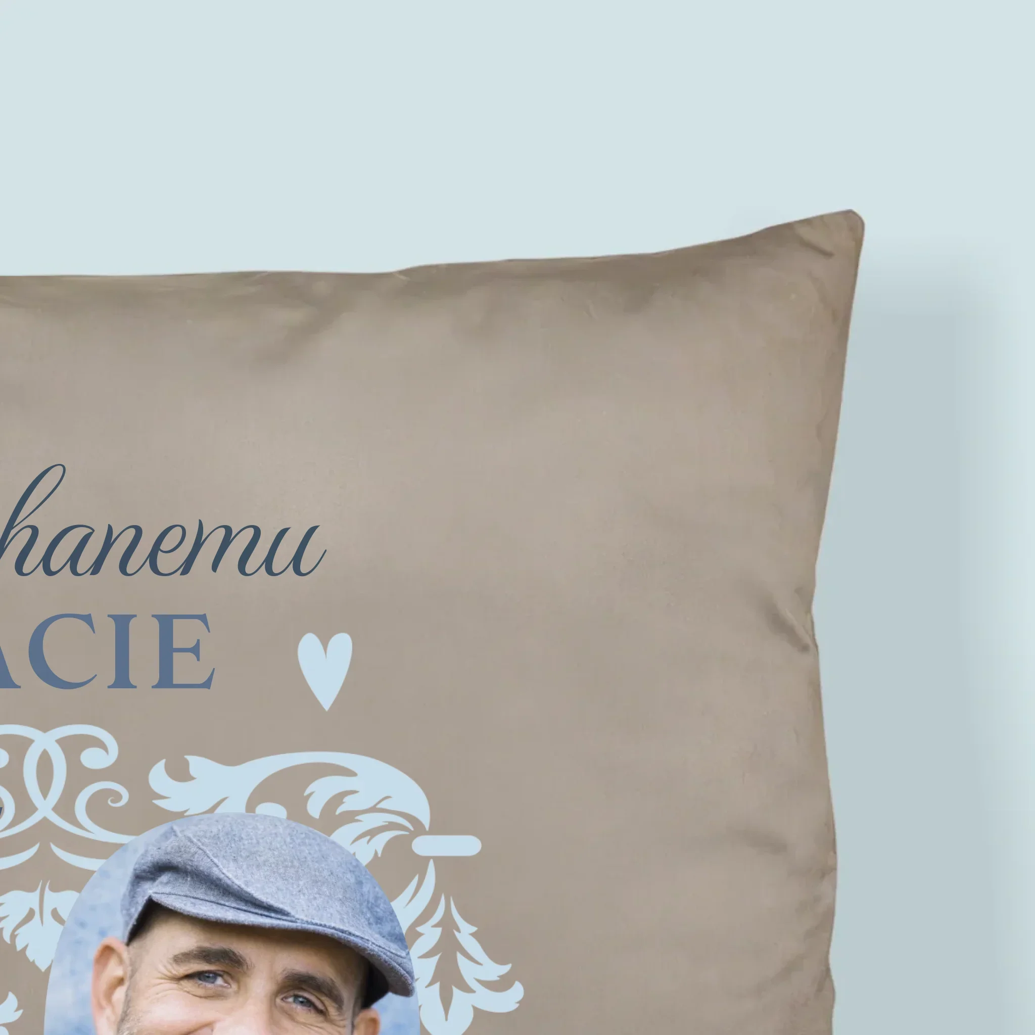 Zdjęcie I Podpis: Kochanemu Tacie Z Okazji 50 Urodzin - Poduszka z Nadrukiem - Image 2