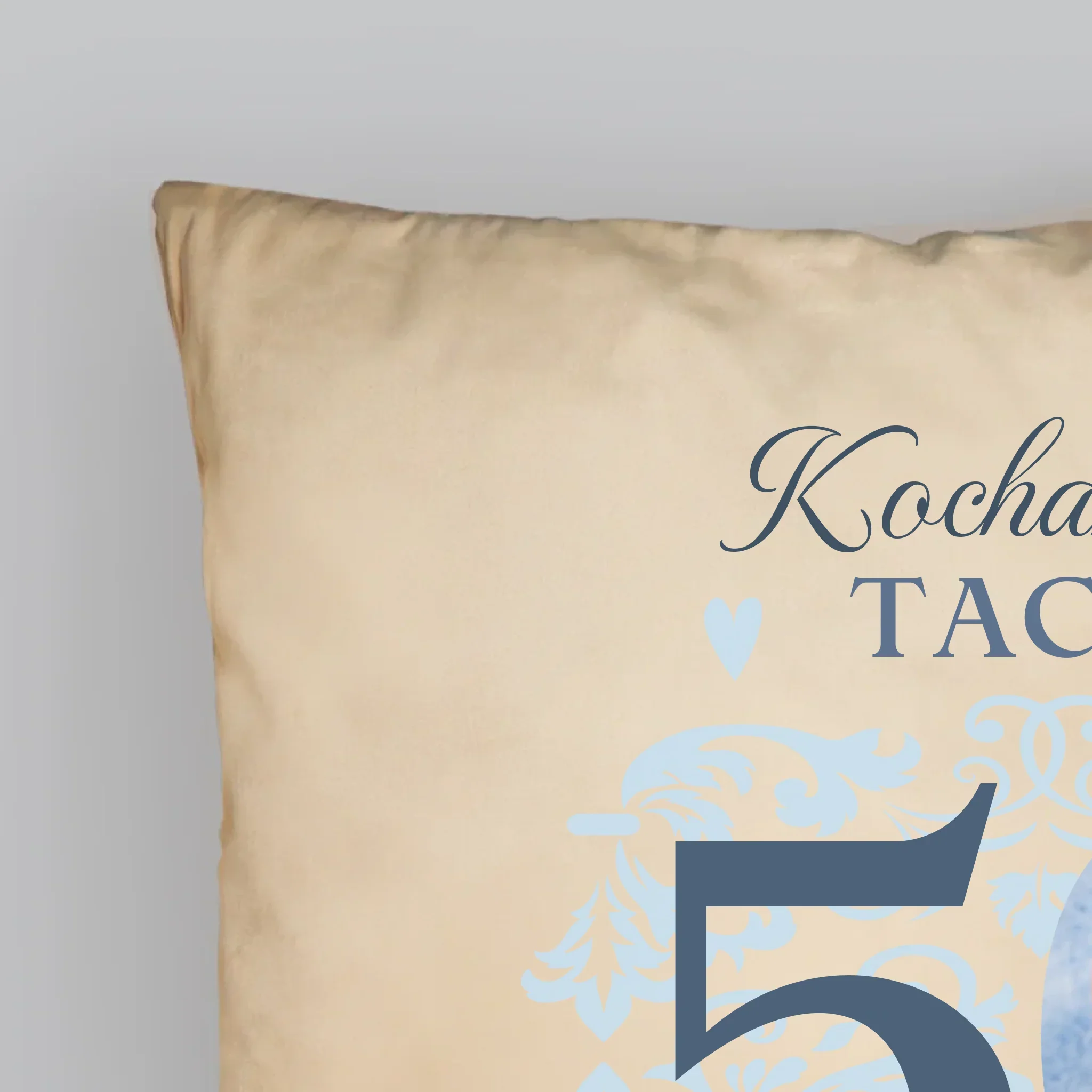 Zdjęcie I Podpis: Kochanemu Tacie Z Okazji 50 Urodzin - Poduszka z Nadrukiem - Image 5