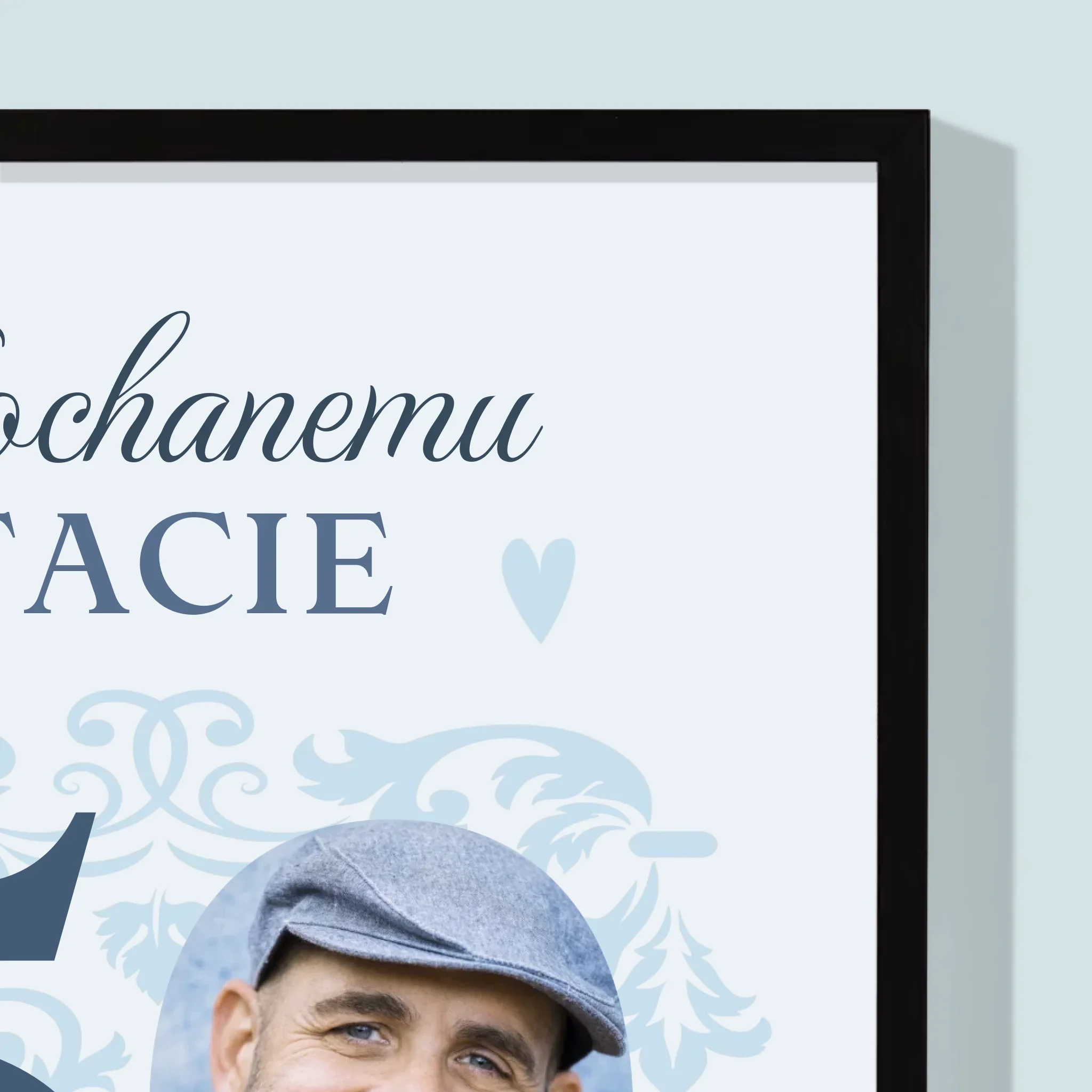 Zdjęcie I Podpis: Kochanemu Tacie Z Okazji 50 Urodzin - Wydruk Obramowany - Image 2