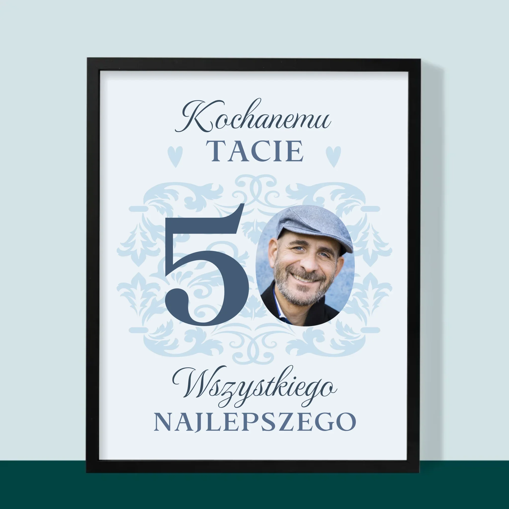 Zdjęcie I Podpis: Kochanemu Tacie Z Okazji 50 Urodzin - Wydruk Obramowany - Image 5