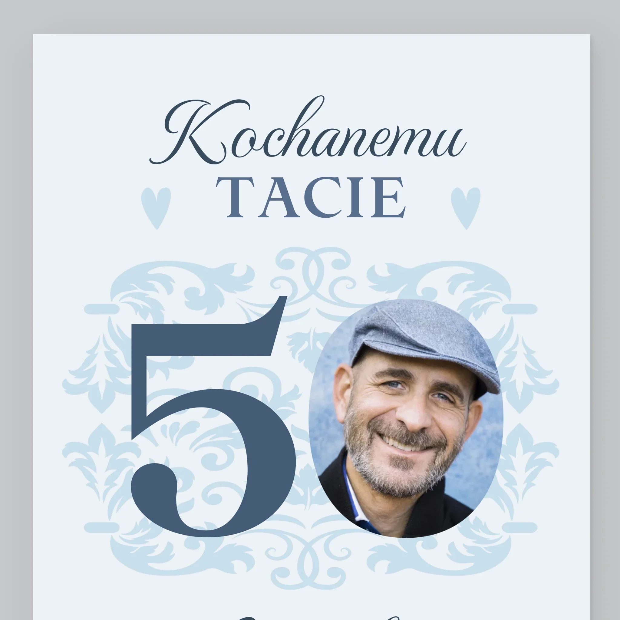 Zdjęcie I Podpis: Kochanemu Tacie Z Okazji 50 Urodzin - Wydruk Obramowany - Image 9