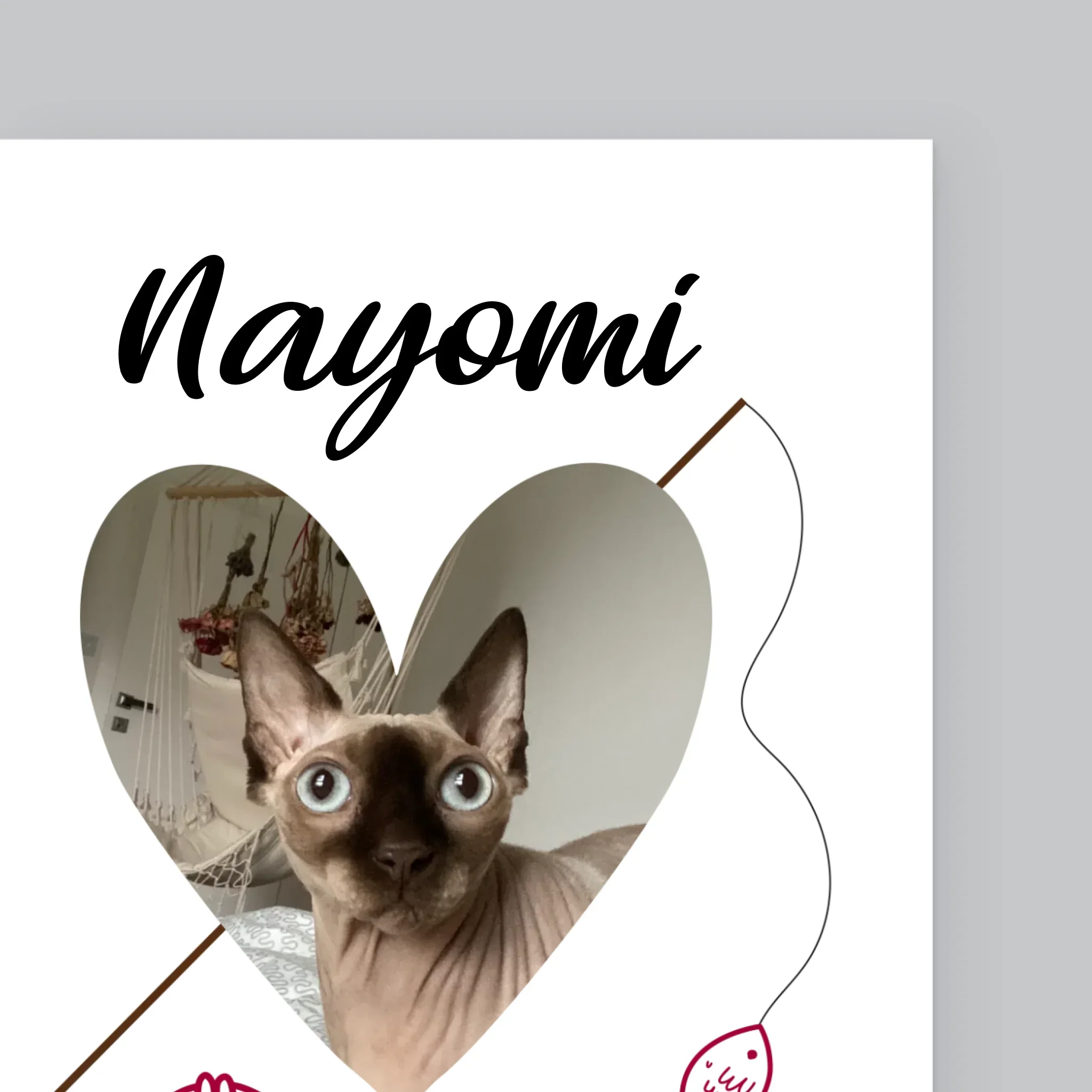 Zdjęcie i Podpis: Kocia Metryczka - Wydruk Obramowany - Image 10