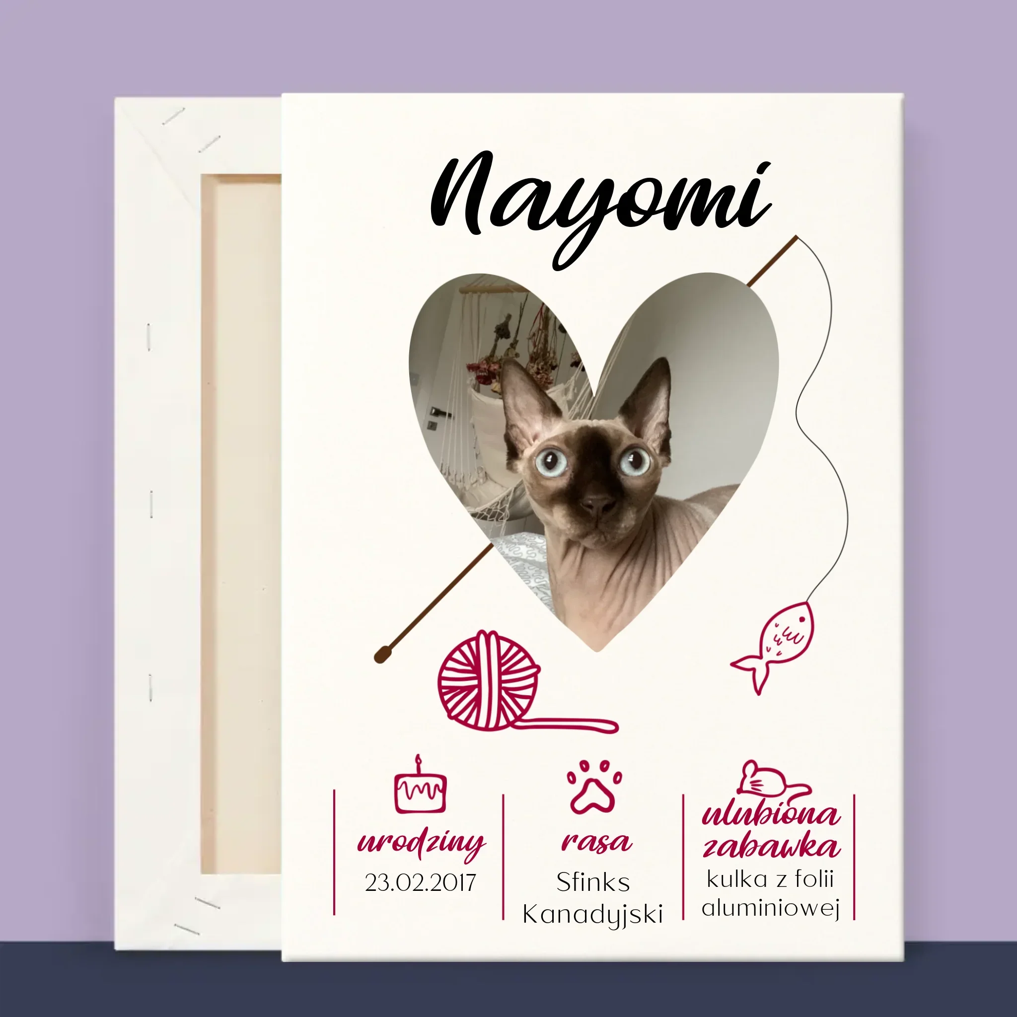 Zdjęcie i Podpis: Kocia Metryczka - Wydruk Obramowany - Image 14