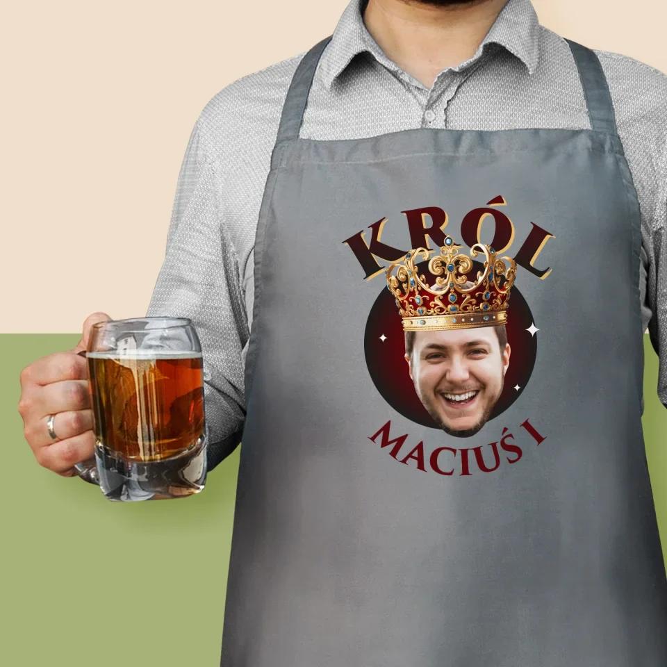 Zdjęcie i Podpis: Król Zdjęcie - Fartuch z Nadrukiem - Image 2