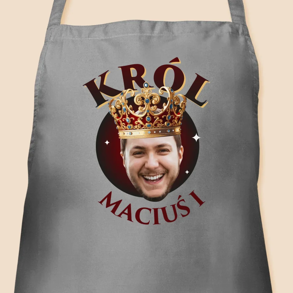 Zdjęcie i Podpis: Król Zdjęcie - Fartuch z Nadrukiem - Image 3