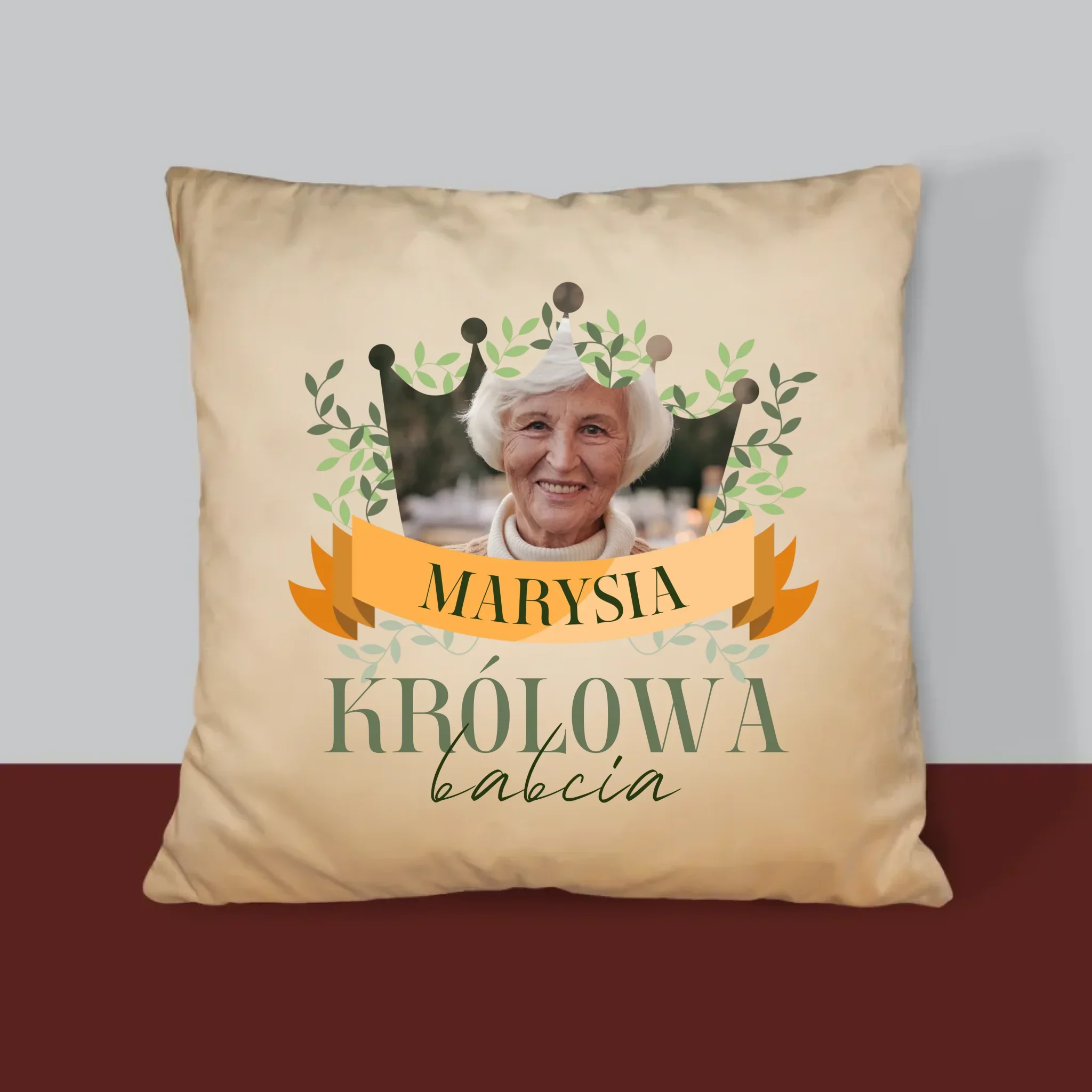 Zdjęcie i Podpis: Królowa Babcia - Poduszka z Nadrukiem - Image 4