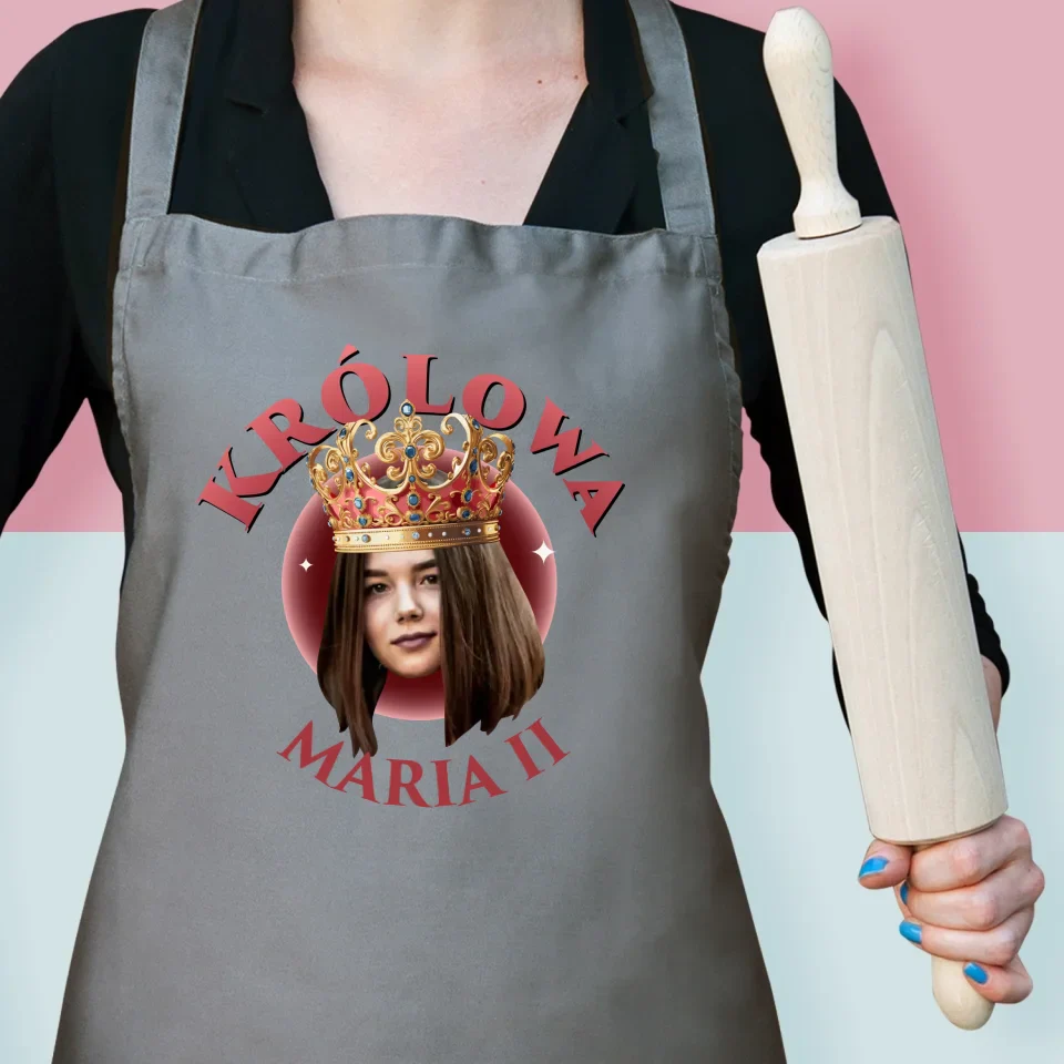 Zdjęcie i Podpis: Królowa - Fartuch z Nadrukiem - Image 2